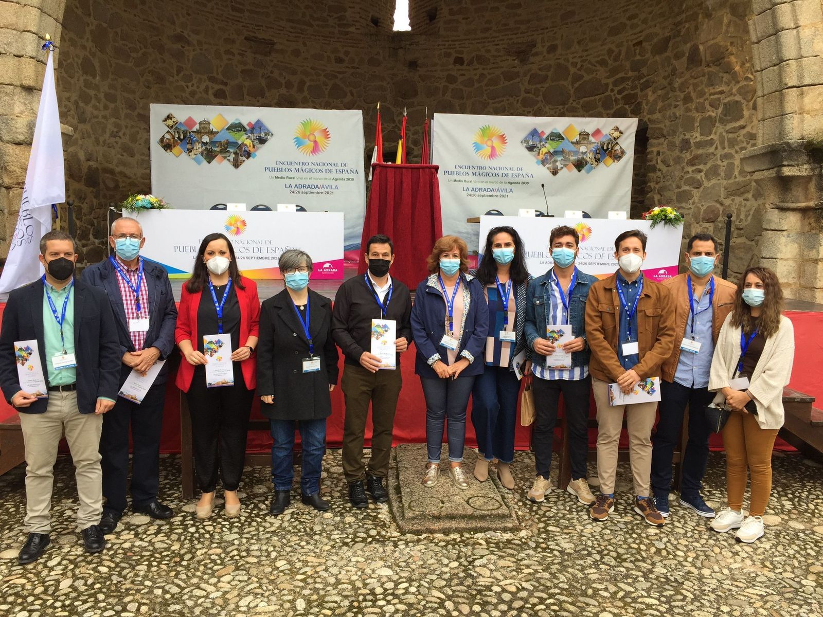 Los representantes de los cinco pueblos mágicos de Huelva.