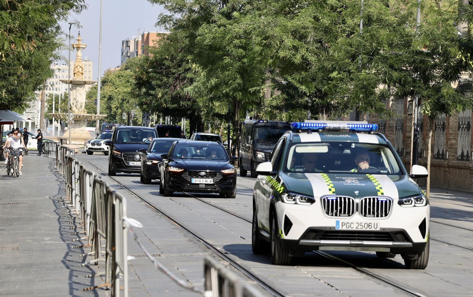 LLegada de los mandatarios de la ONU a la cena en el Alcázar