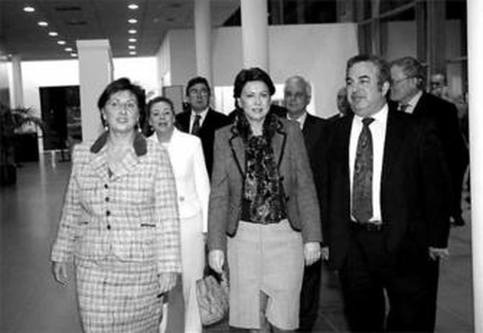 Bustinduy, Álvarez y Pendón, en la inauguración de la exposición 'Málaga Horizonte 2012'.