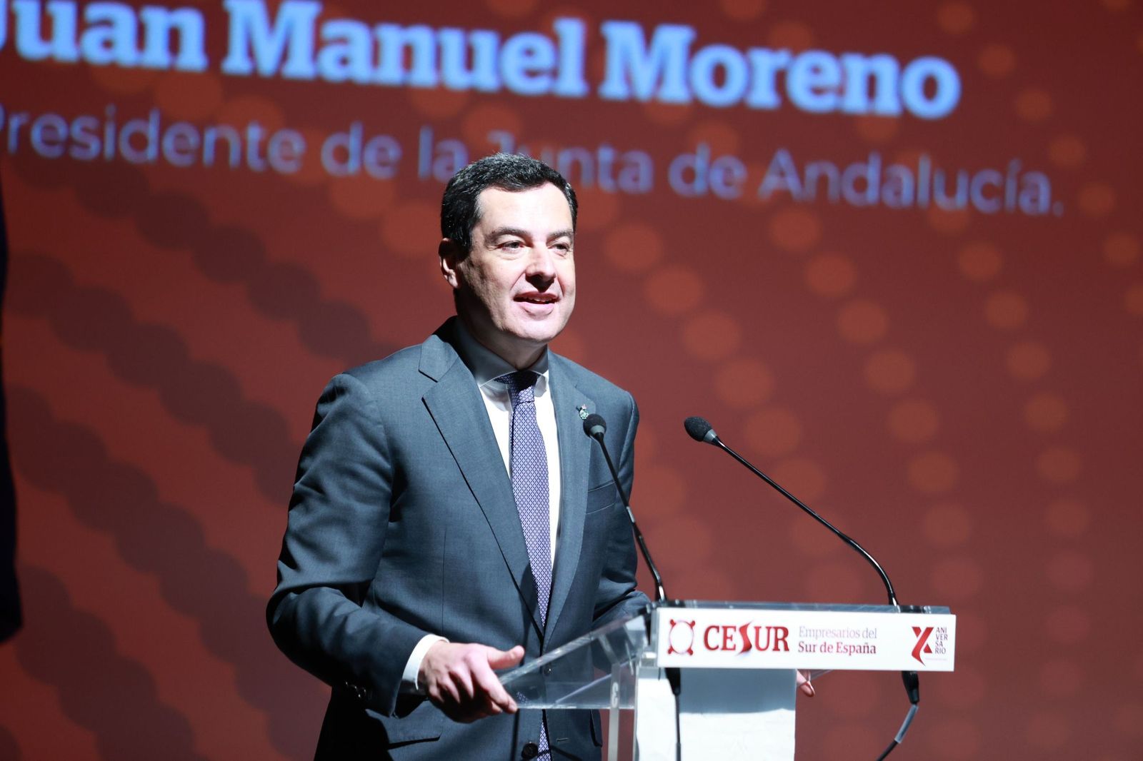 Juanma Moreno, este miércoles.