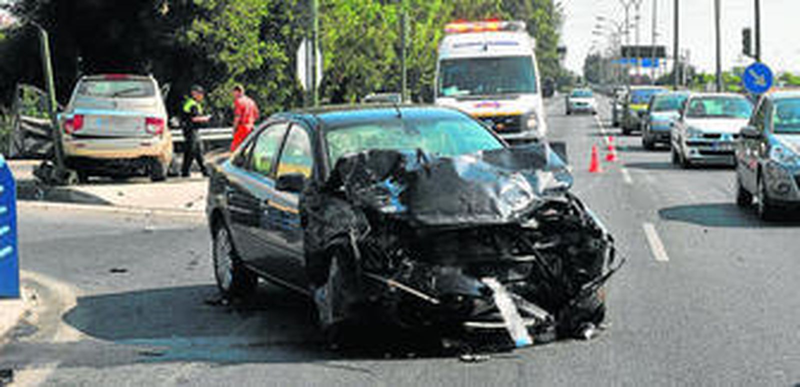 Un accidente ocurrido el año pasado en el Muro de Defensa.