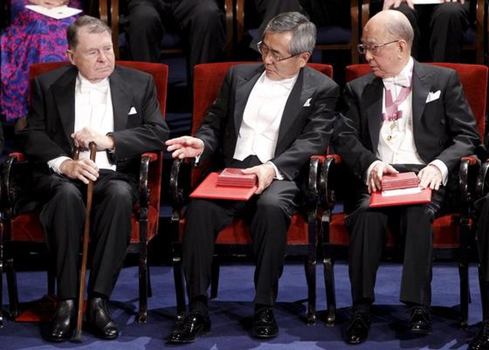 Los Premios Nobel de Química en un momento de la gala de premios.

Foto: Reuters/AFP Photo/EFE