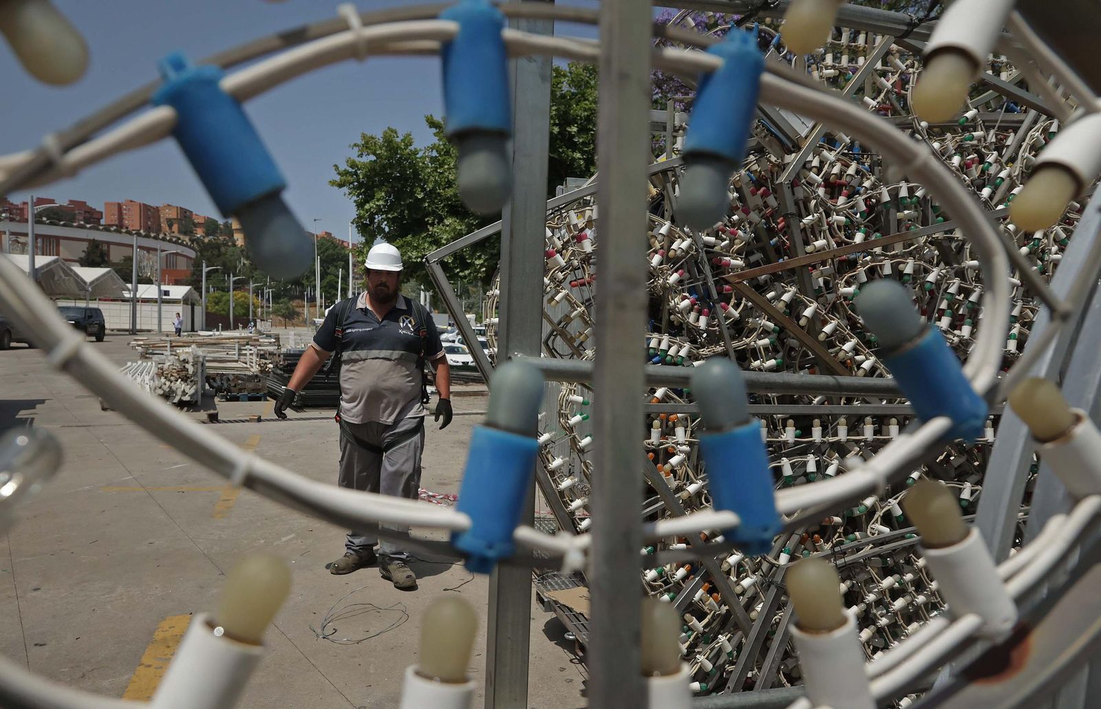 Fotos del montaje de la Feria Real de Algeciras 2025