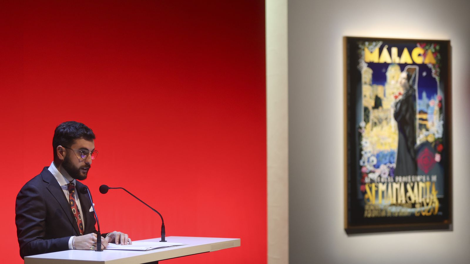 Pablo Cortés del Pueblo durante la presentación del cartel.