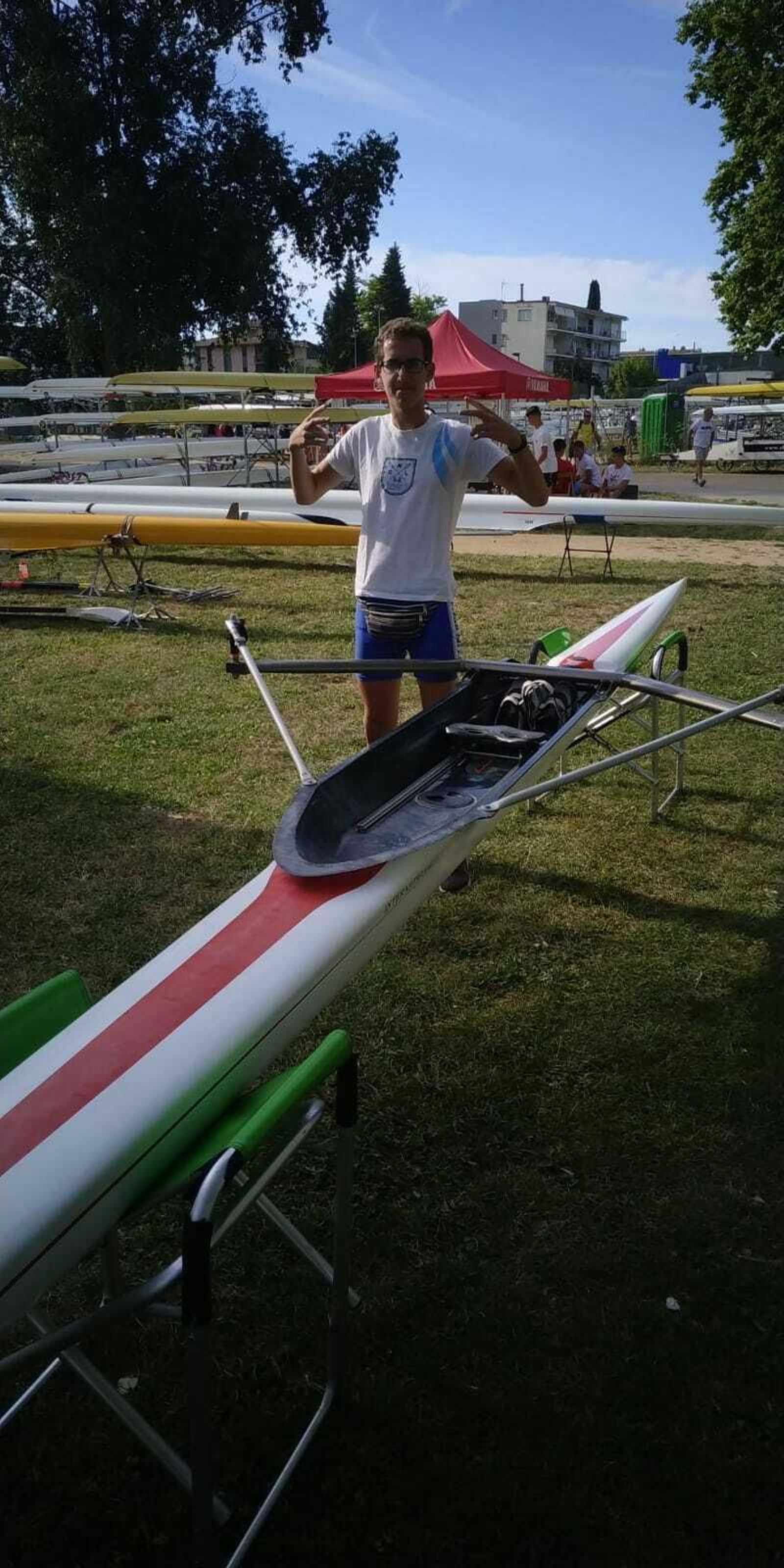 Javier Martín Alcoba, del Club de Remo Linense