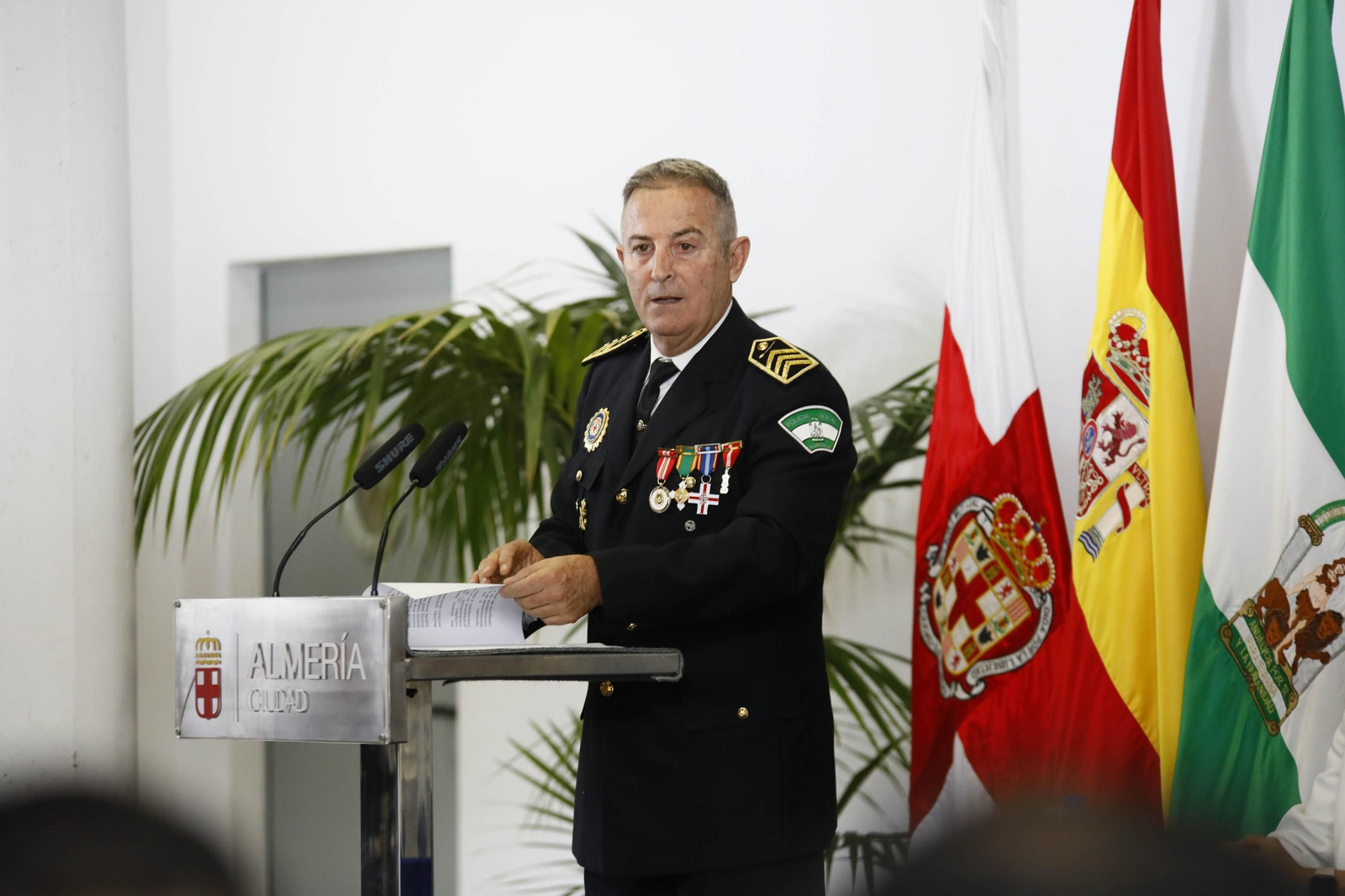 Las imágenes del acto institucional de la Policía Local de Almería con motivo de la festividad de su patrón, San Esteban