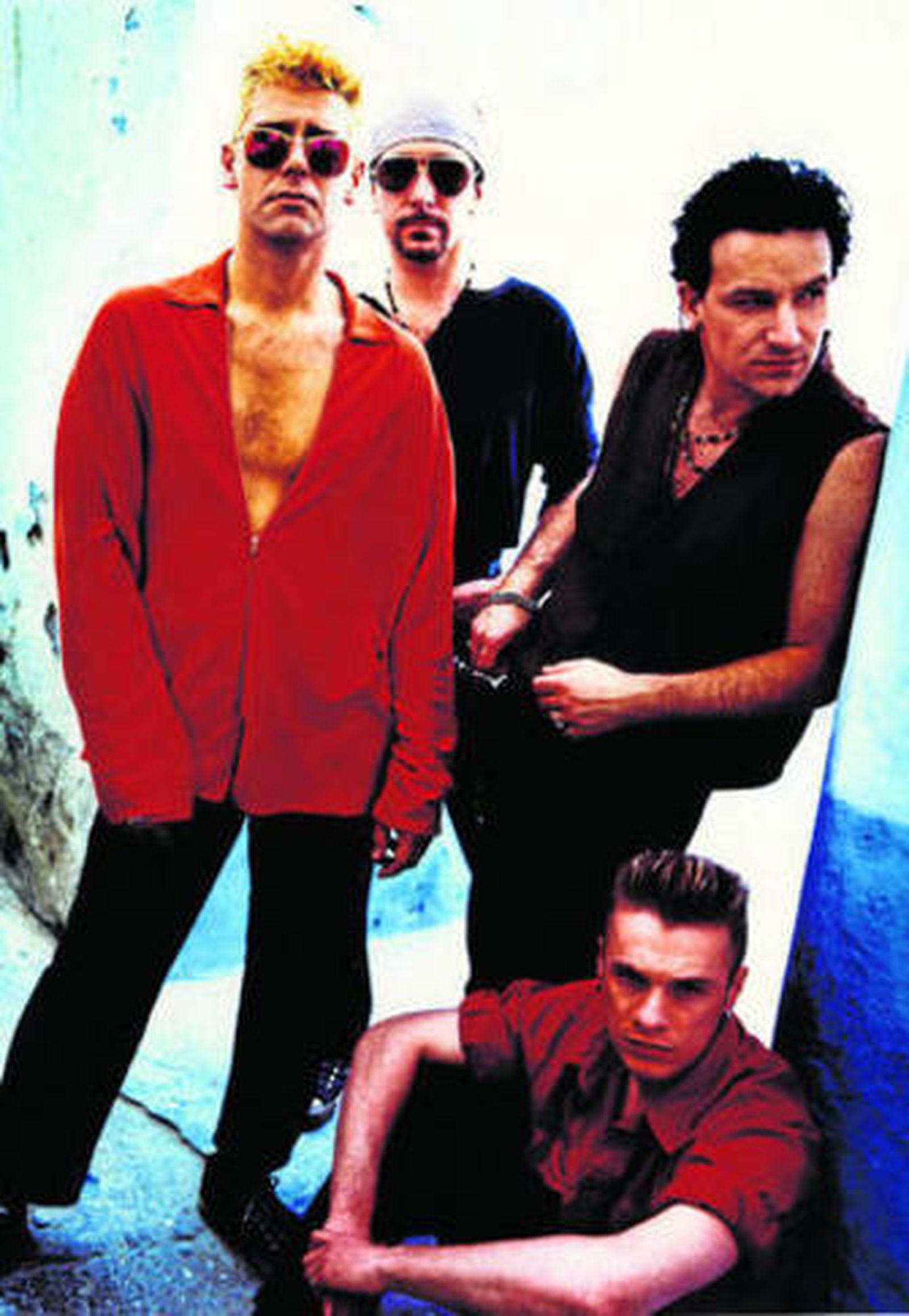 La formación irlandesa al completo en la promoción del álbum 'Achtung Baby' (1991).