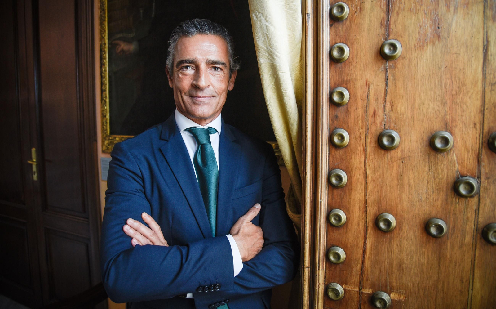 El CEO de Lagoom Living, Javier Braza, durante la entrevista realizada en el Ayuntamiento de Sevilla.