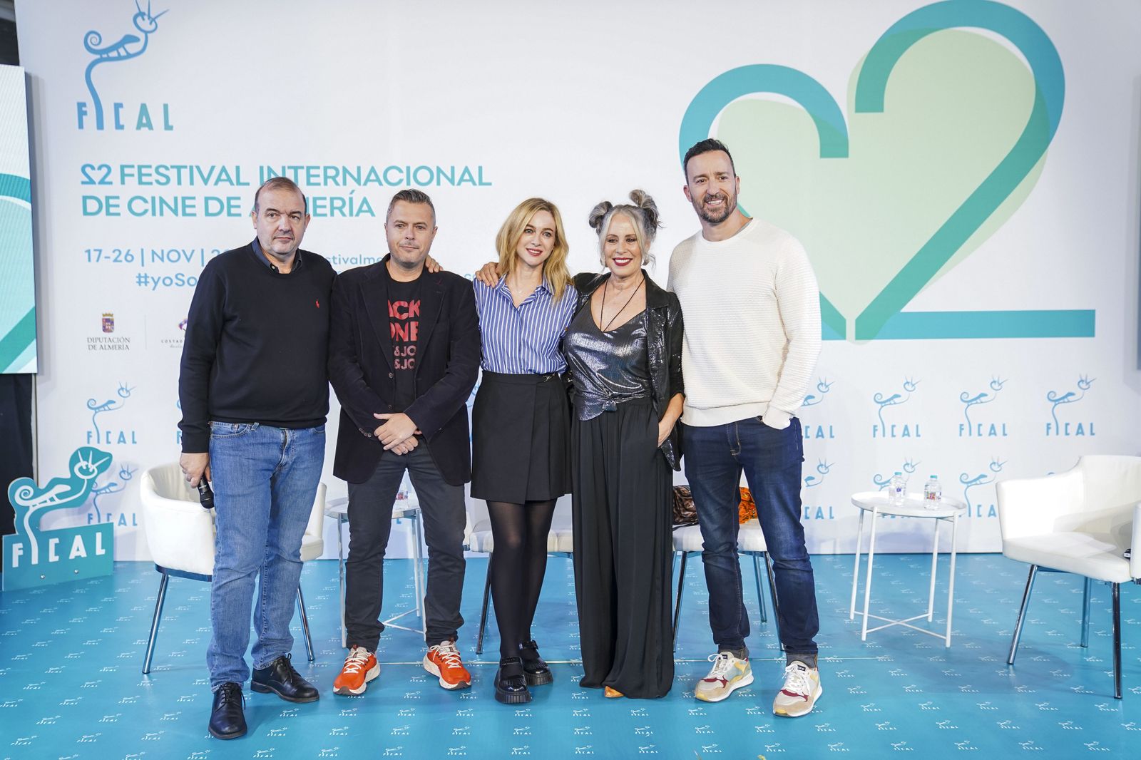 Enrique Iznaola, Tirso Calero, Marta Hazas, Miriam Díaz-Aroca y Pablo Puyol.