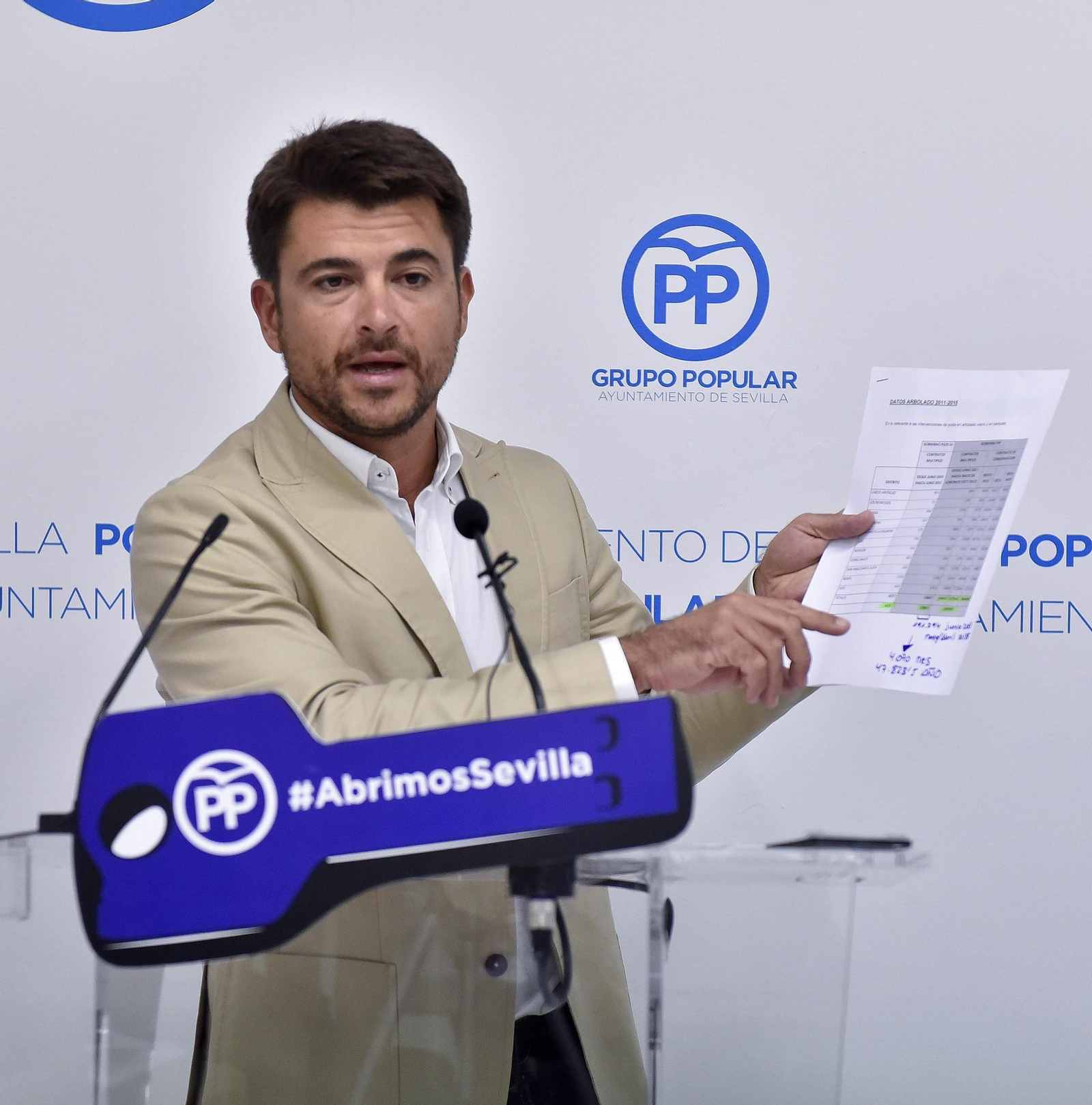 Beltrán Pérez en un momento de la rueda de prensa ofrecida ayer.