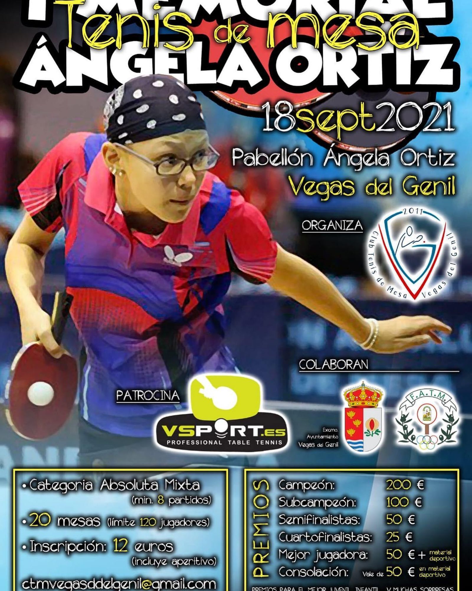 Cartel del I Memorial Ángela Ortiz.