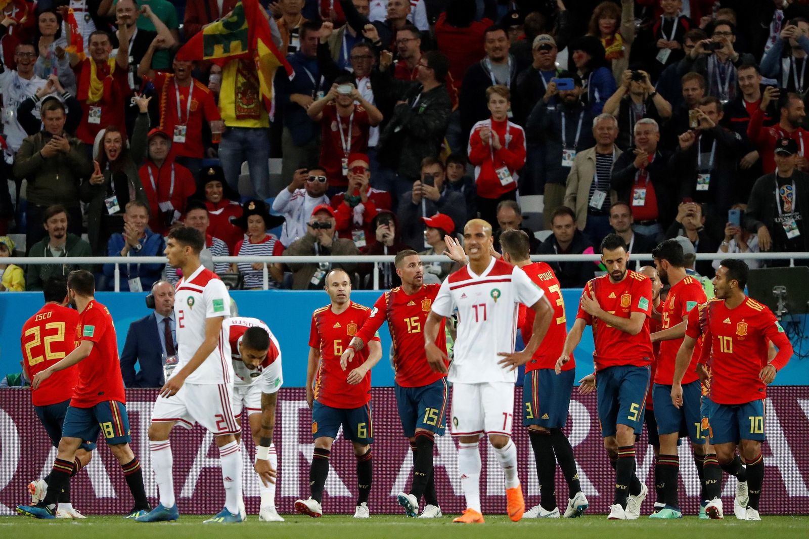 Las imágenes del España-Marruecos