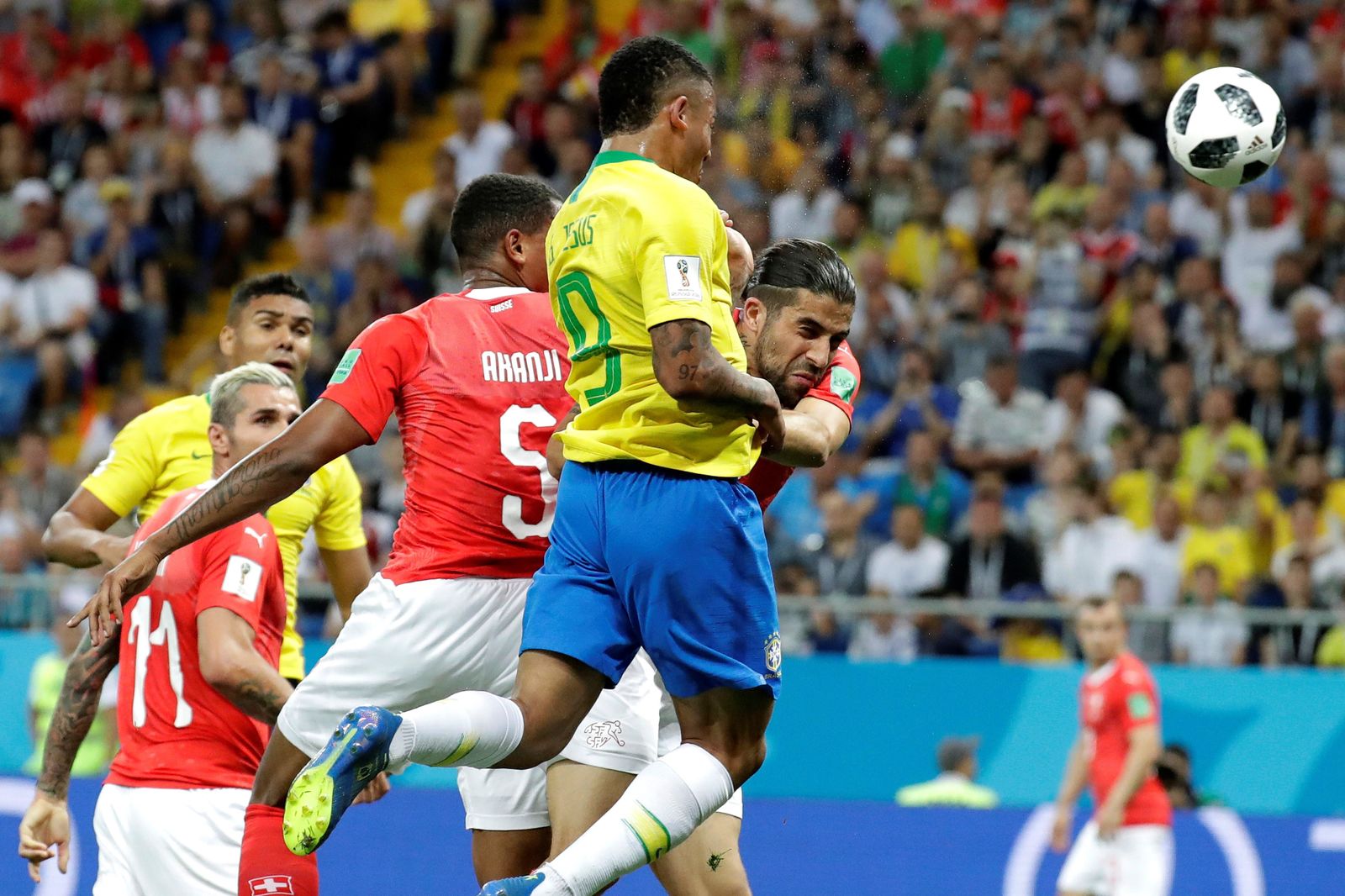 Las imágenes del Brasil-Suiza