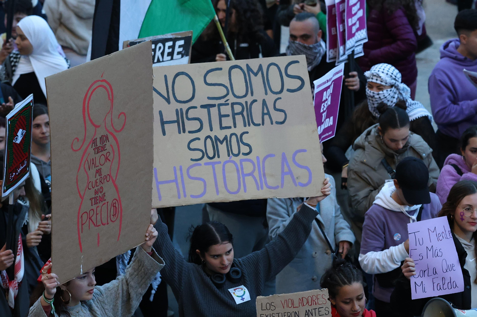 La manifestación del 8-M en Málaga, en fotos