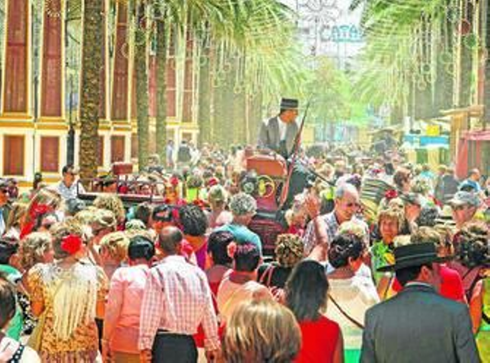 Imagen de una de las calles del González Hontoria durante la pasada Feria.