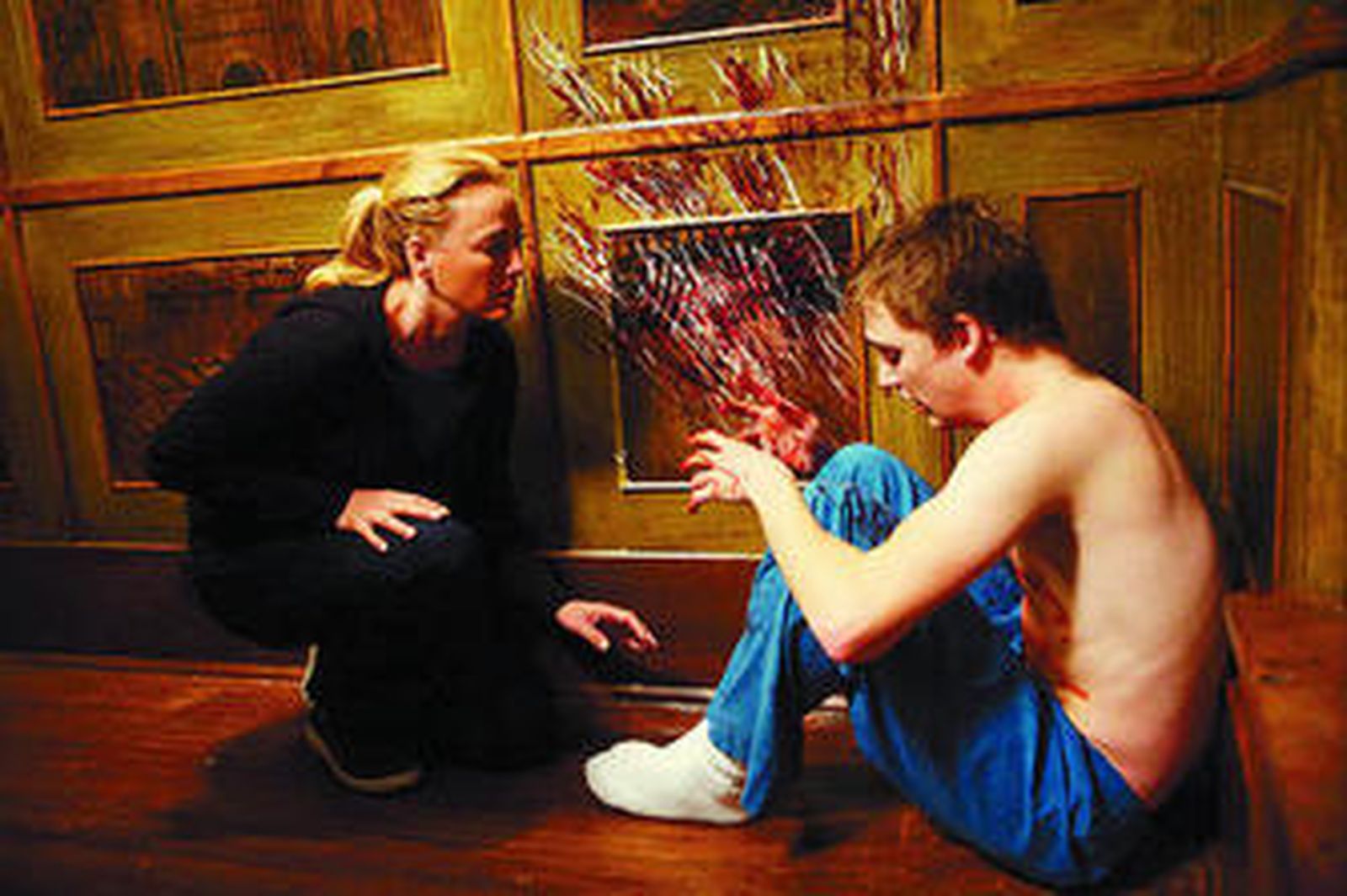 Escena de la película de terror.