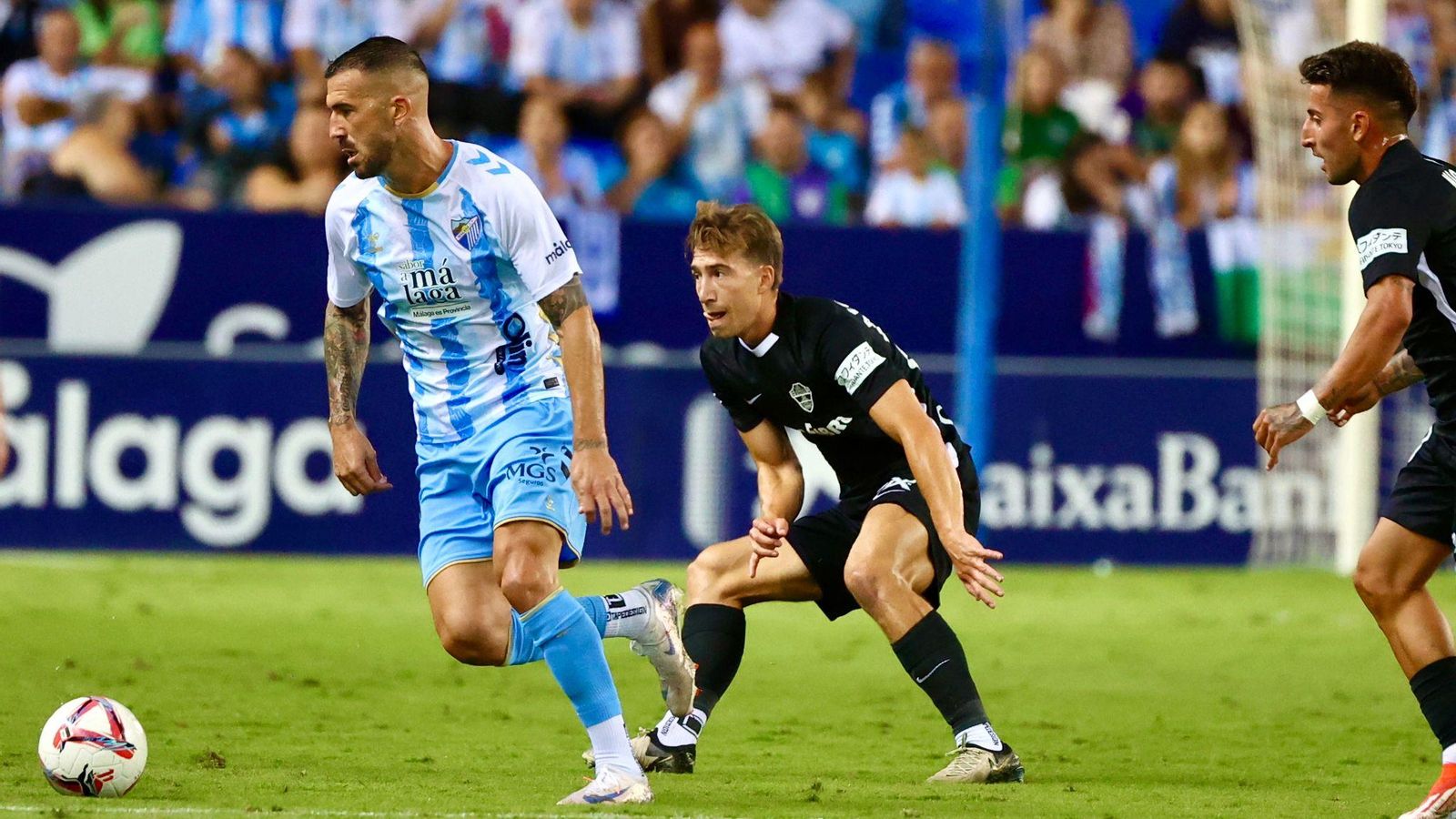 El Málaga CF - Elche, en fotos
