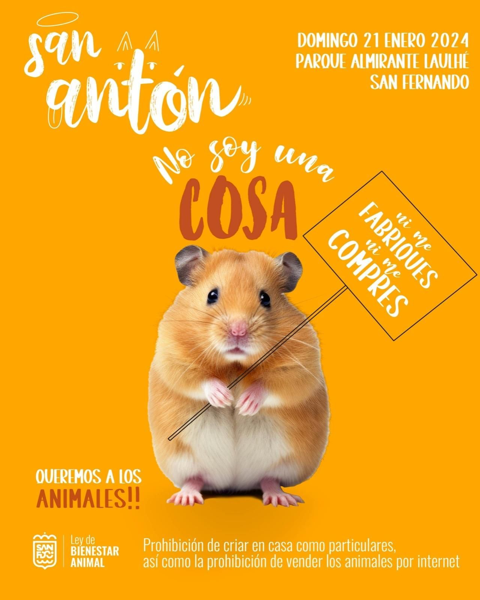 Cartelería de la campaña sobre bienestar animal por San Antón.