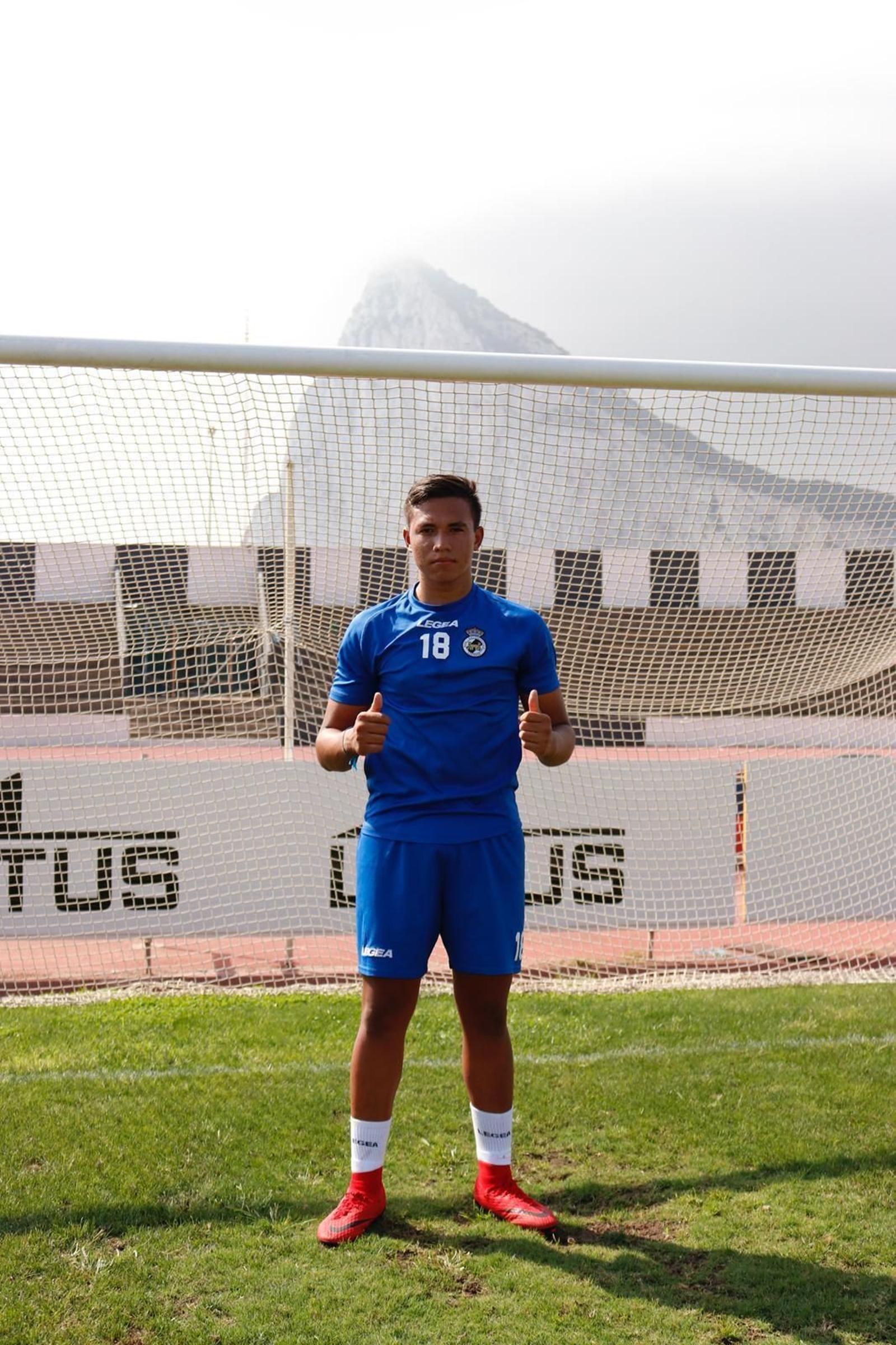 Juan Pablo Estrada, ayer tras finalizar su primer entrenamiento en el Municipal.