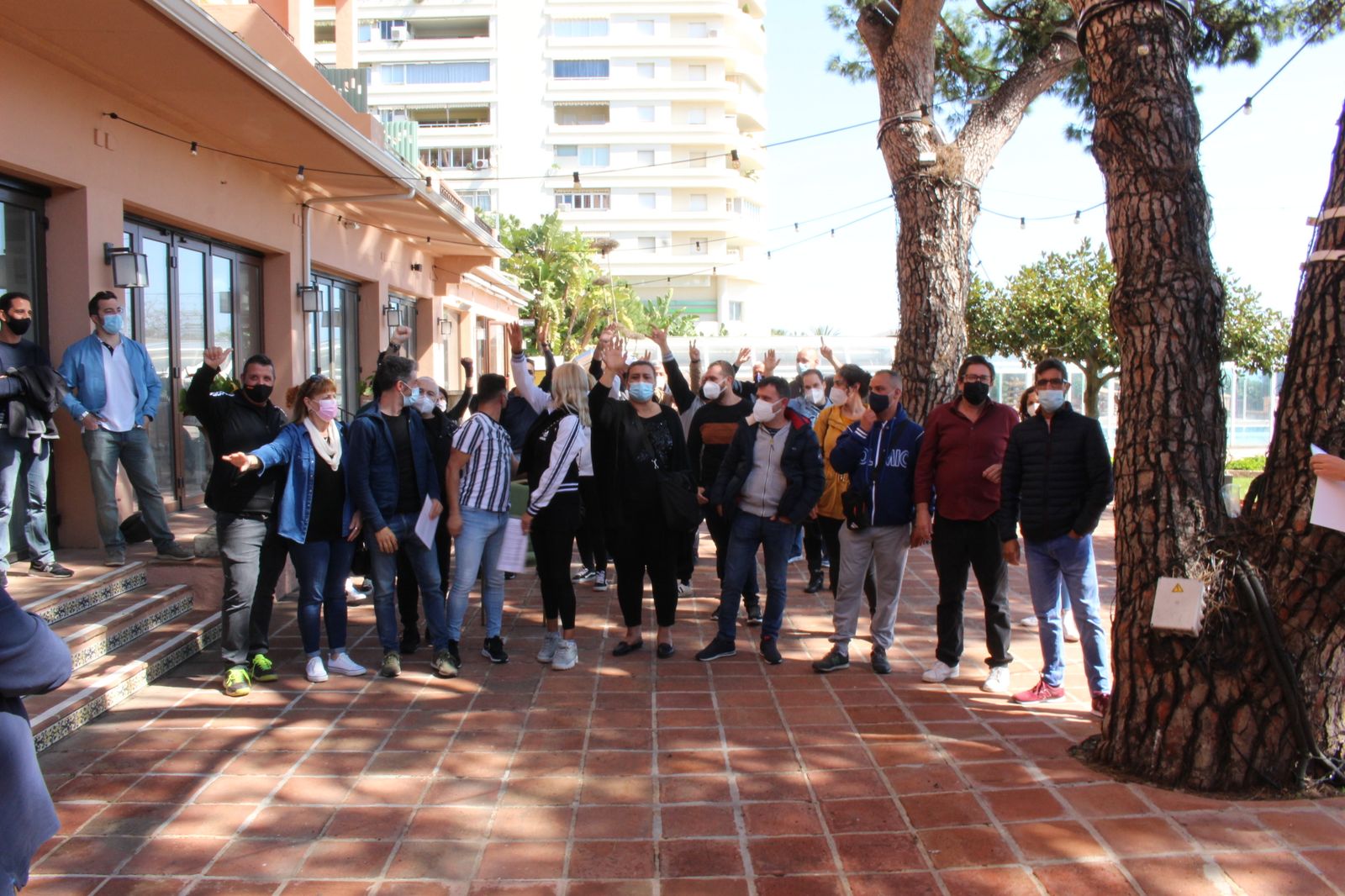 Asamblea de trabajadores del hotel El Fuerte de Marbella.