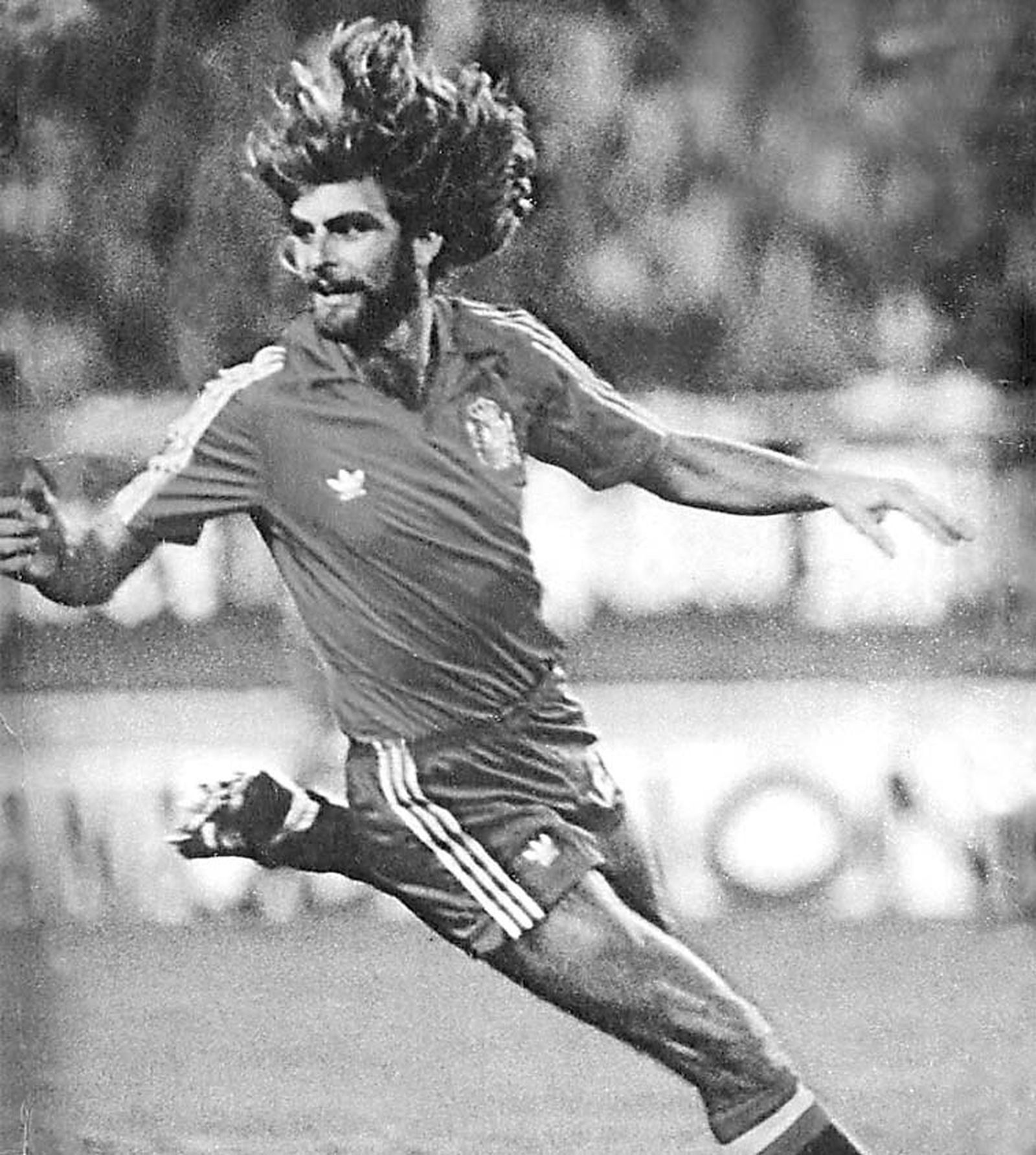 El futbolista gaditano Juan José hace 40 años en La Rosaleda en el España-Islandia