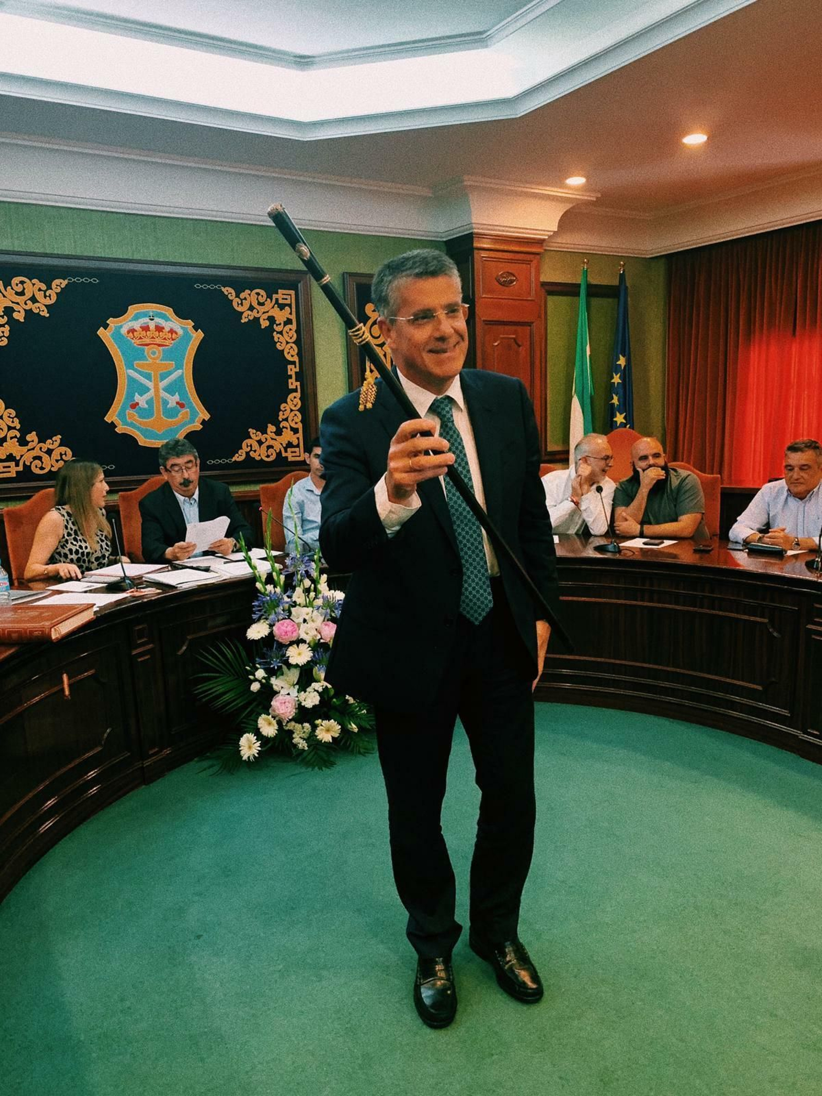 José Alberto Armijo tras ser investido alcalde.