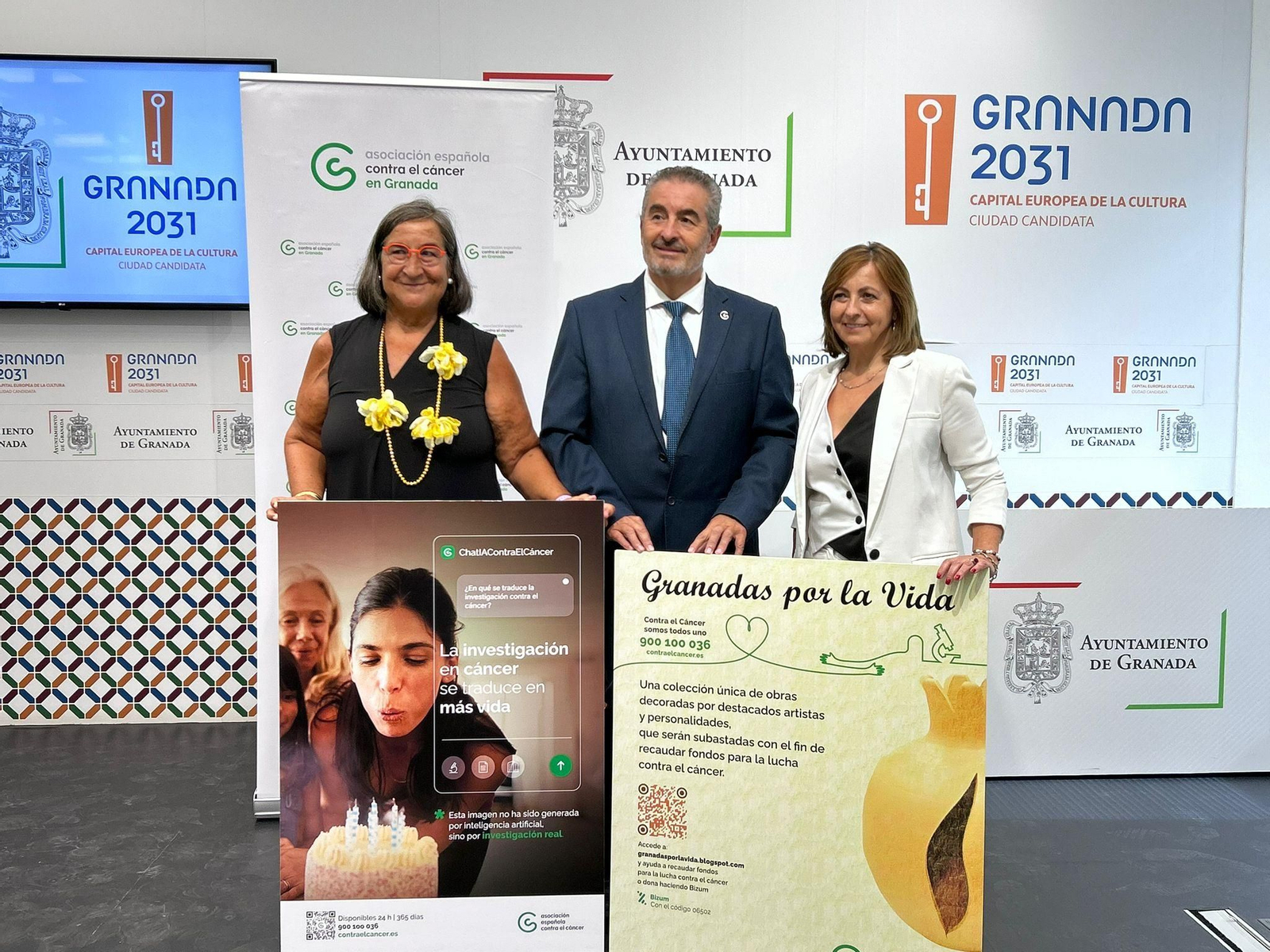 Presentación de la iniciativa de la AECC 'Granadas solidarias'.