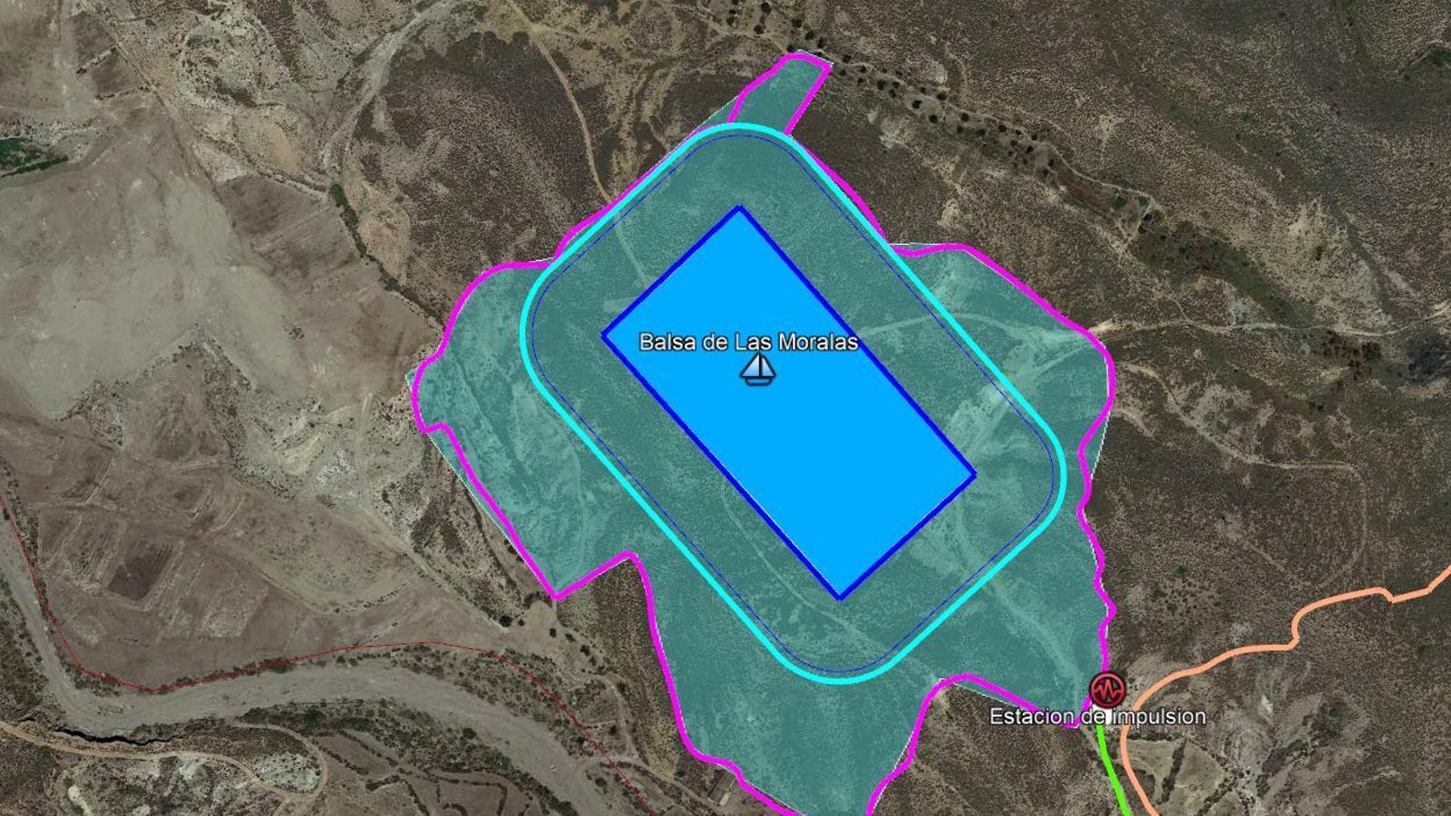 Balsa 9, que estará en Las Moralas. Gracias  a la Cota de Coronación, suministrará agua a toda la comunidad.