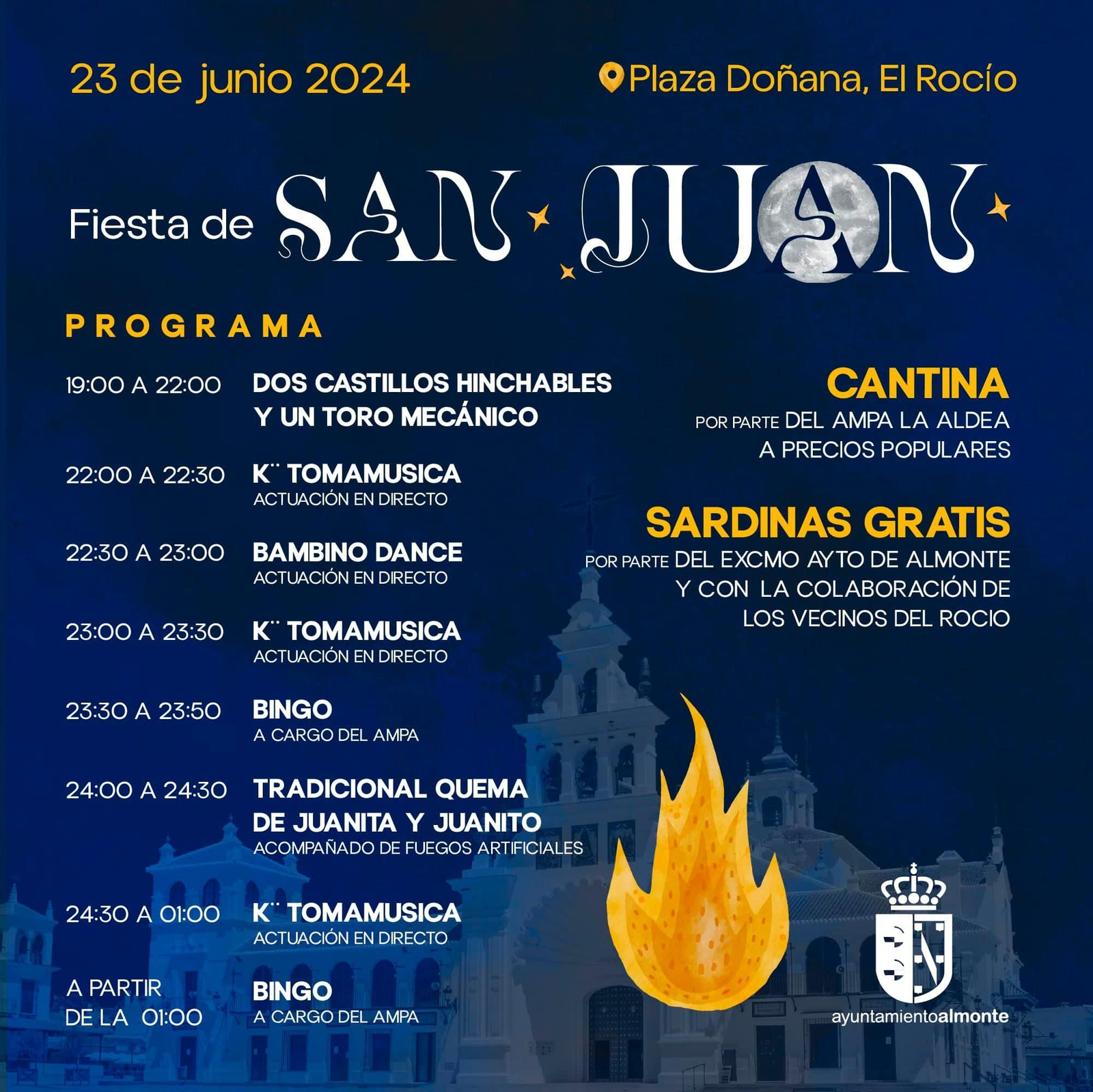 Programación para la noche de San Juan.