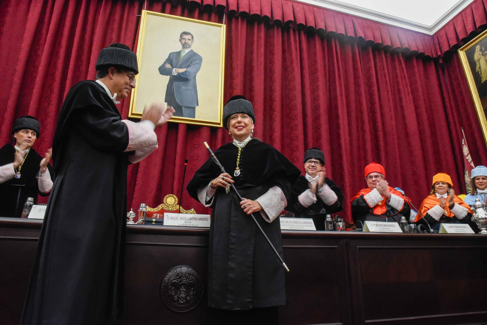Acto de investidura de la nueva rectora de la US, Carmen Vargas