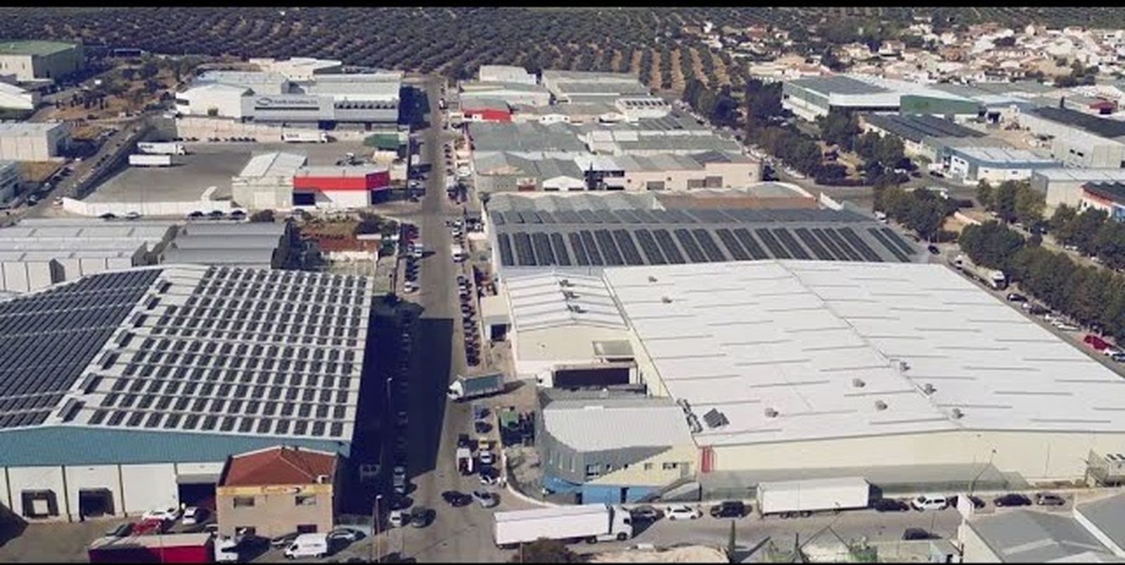 Vista aérea del polígono industrial de Martos