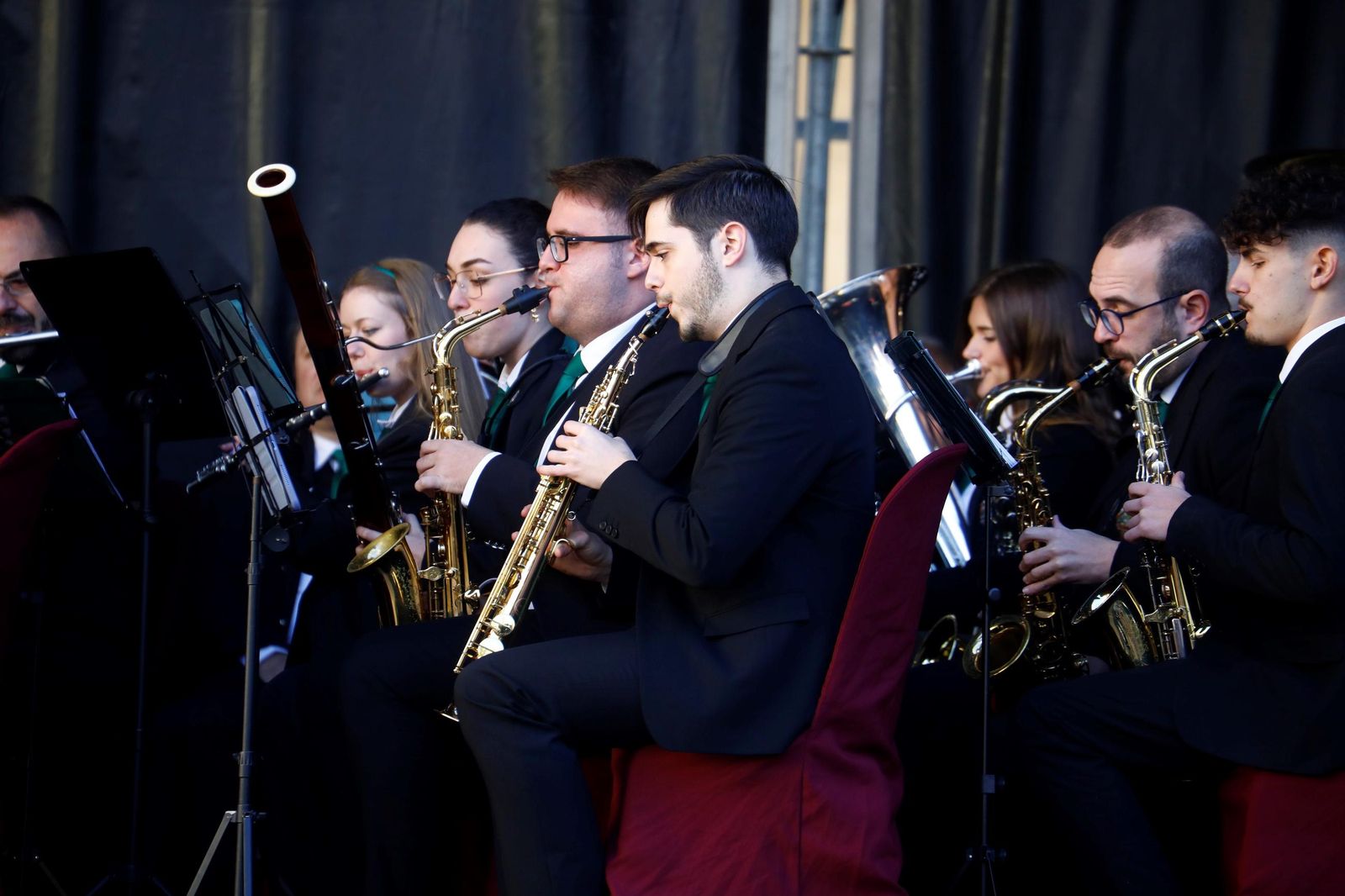 Las imágenes del concierto de la banda de la Esperanza de pasadobles y villancicos en Las Tendillas