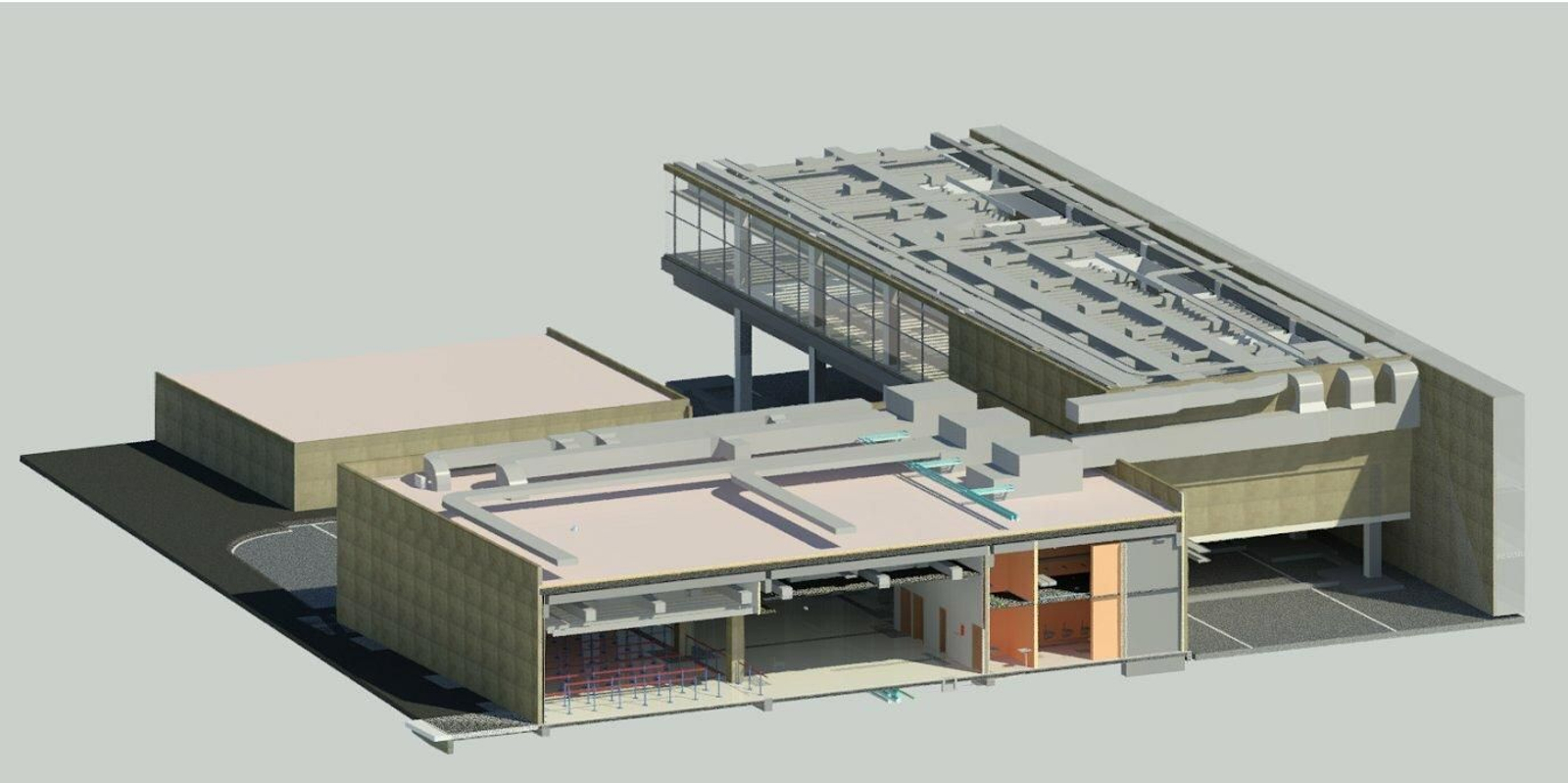 Recreación virtual de cómo quedará el aeropuerto de Sevilla tras la remodelación.