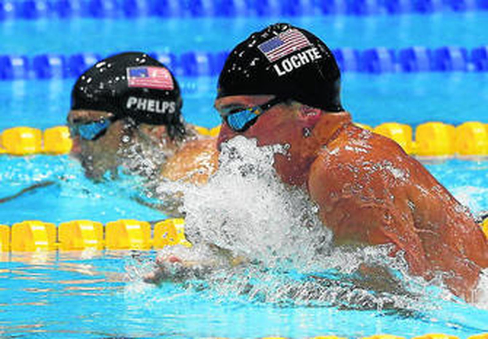 Lochte y Phleps, en la semifinal de los 200 estilos.