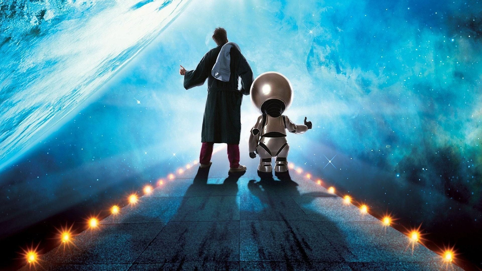 El protagonista es Arthur Dent, un tipo que trabajaba como locutor de radio antes de que la Tierra fuera borrada del cosmos.