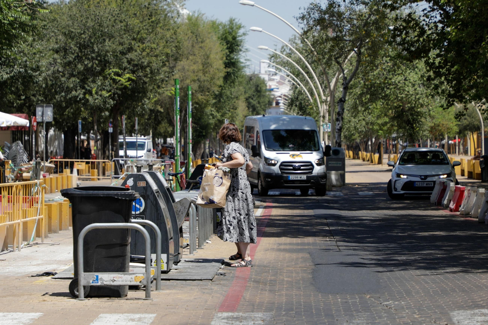 Vehículos por la Alameda de Hércules.