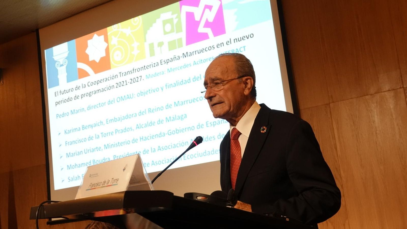 Un momento de la intervención de Francisco de la Torre, alcalde de Málaga.