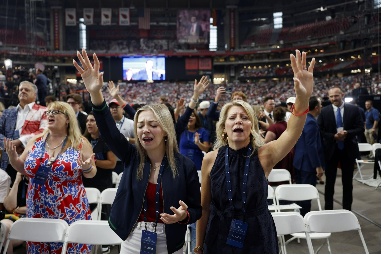 Las fotos de la despedida de los republicanos a Charlie Kirk