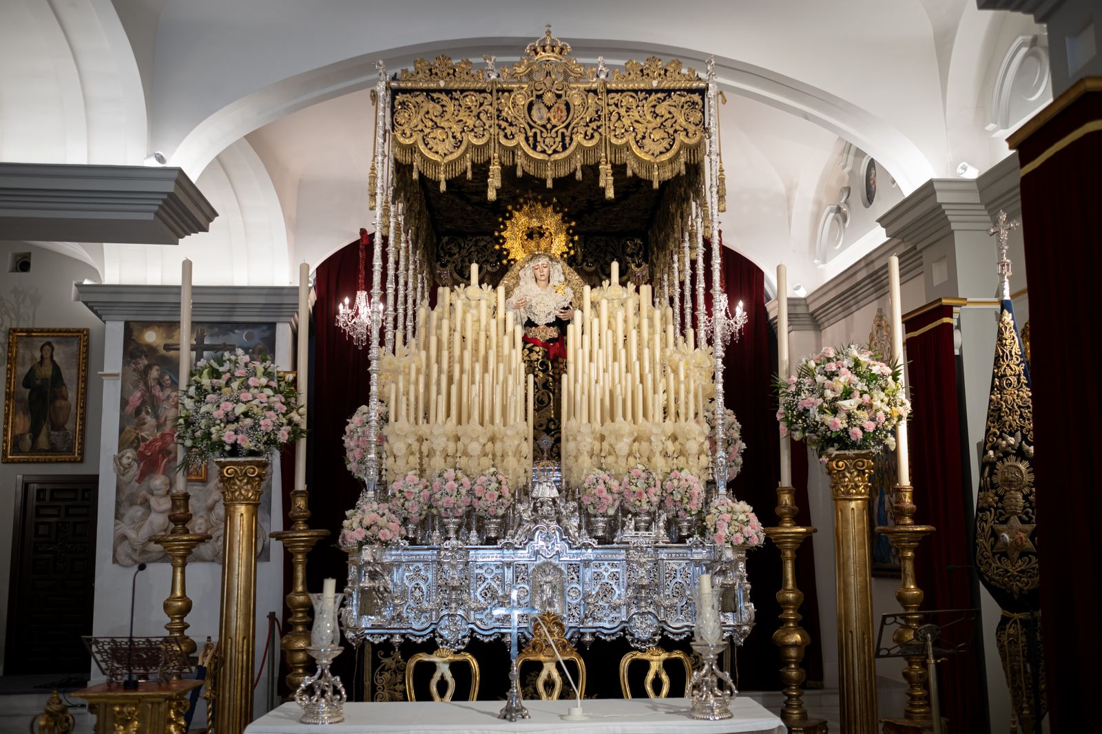 La Virgen de la Estrella en su paso de palio, en imágenes
