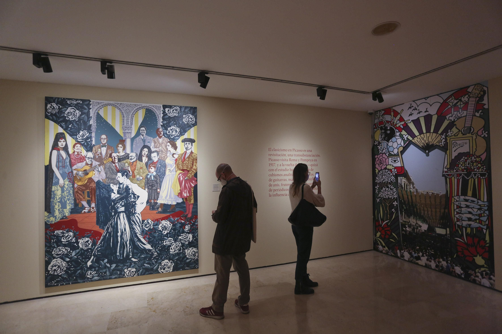 Obras de la exposición ‘Eugenio Chicano: a Pablo Picasso, dedico’, en la Casa Natal. Obras de la exposición ‘Eugenio Chicano: a Pablo Picasso, dedico’, en la Casa Natal.