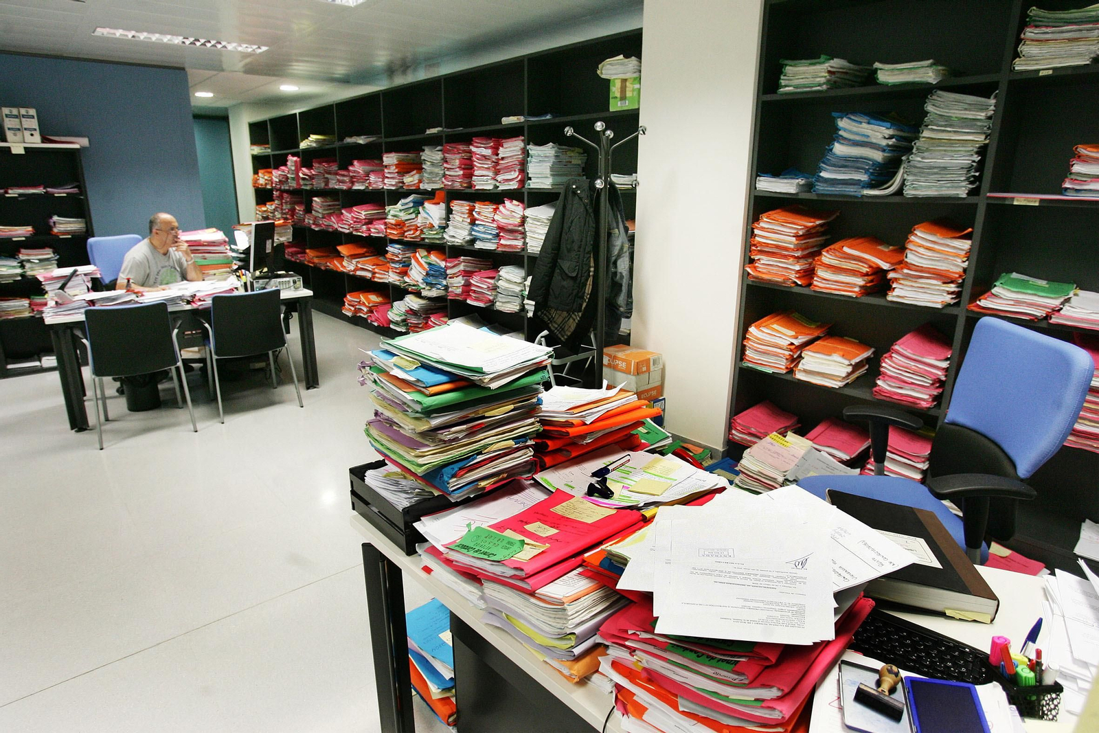 Imagen de archivo de un juzgado colapsado.