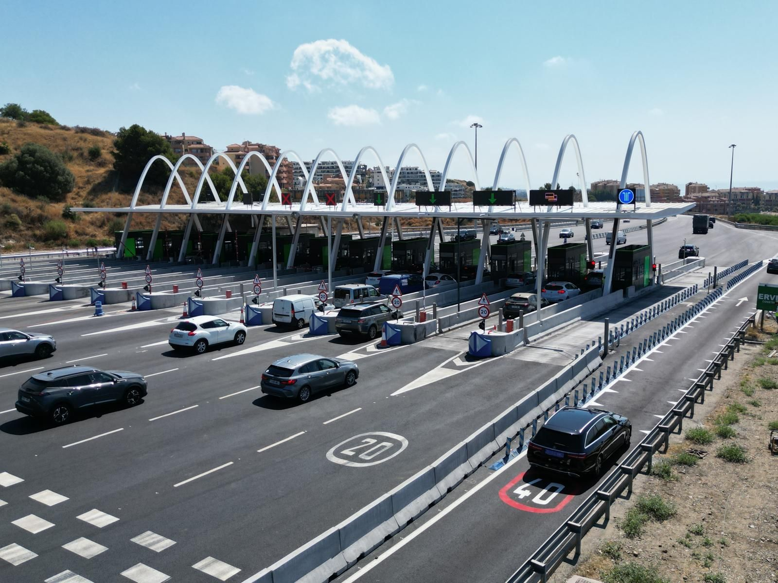 Uno de los peajes de la AP-7 en la provincia de Málaga.