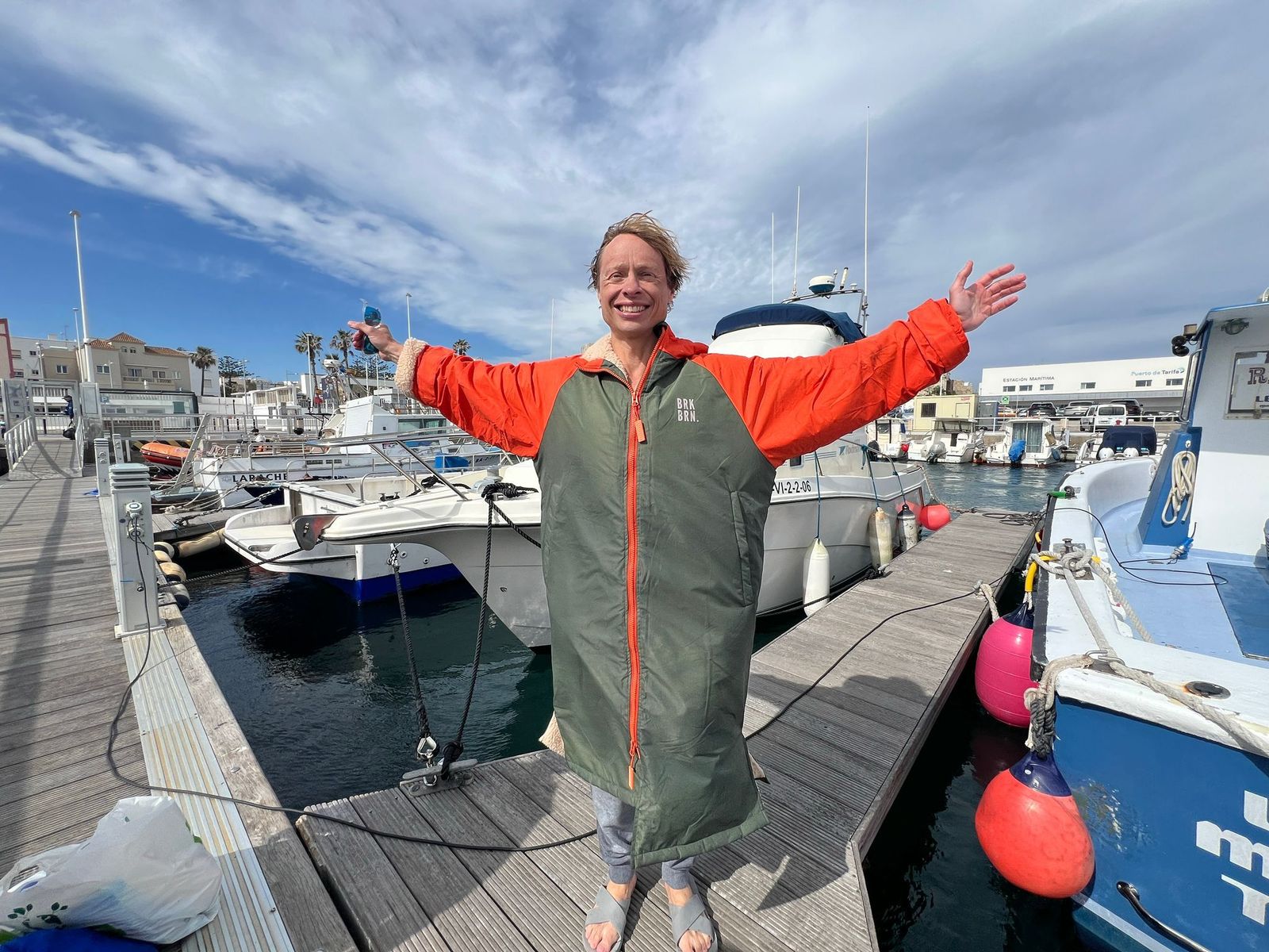 El britáico Thomas William Harvey, tras completar su travesía