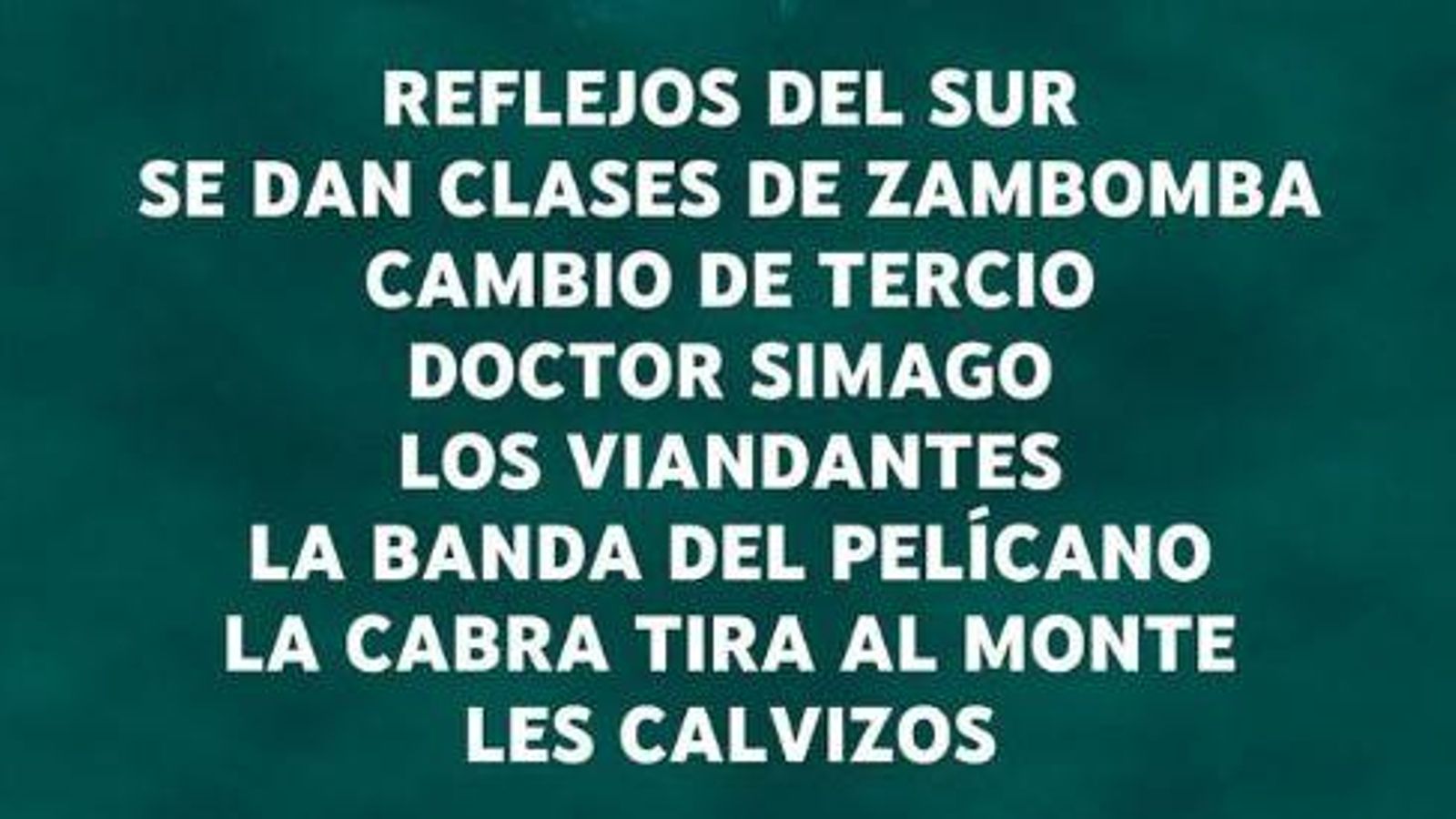 Actuaciones del ciclo de música solidario de Damajuana