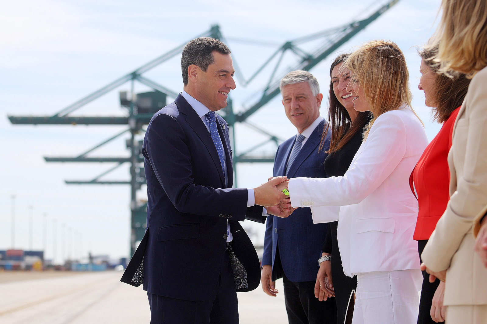Imágenes de la inauguración de la ampliación norte del Muelle Sur del Puerto de Huelva