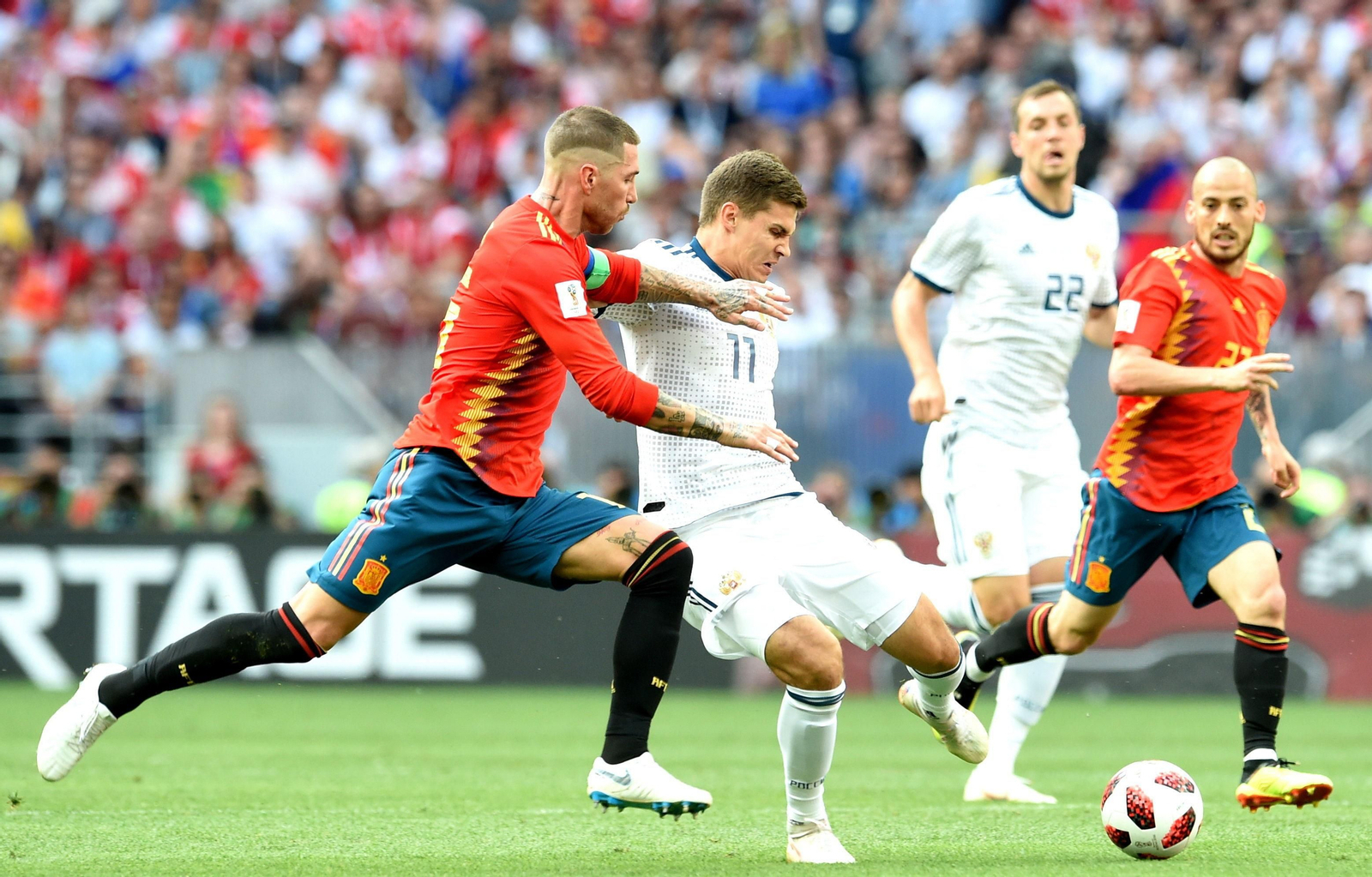 Las imágenes del España-Rusia