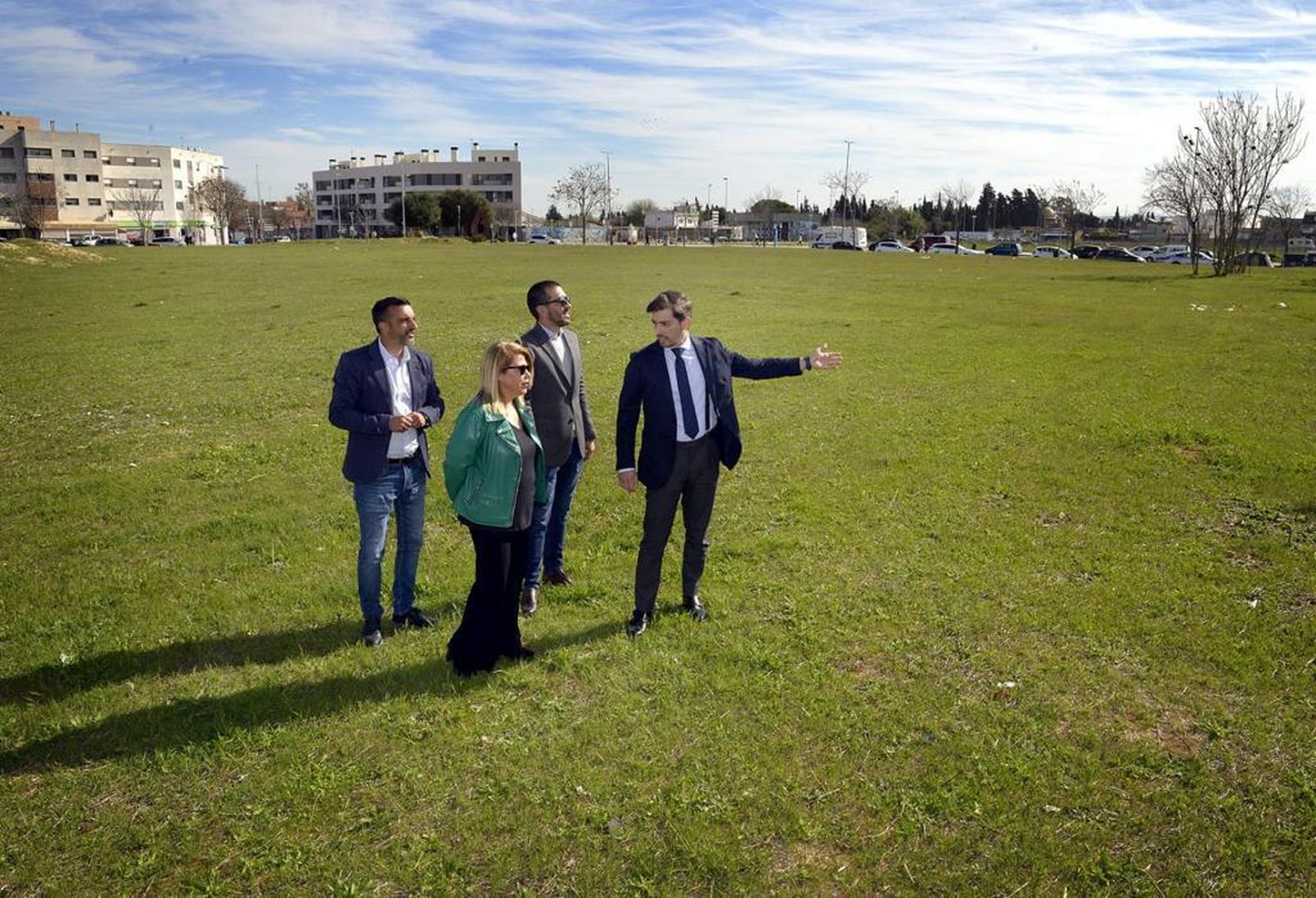 Mamen Sánchez, en la zona del Sector 26 en la avenida Rey Juan Carlos I y La Milagrosa donde se ubicará la nueva inversión urbanística.