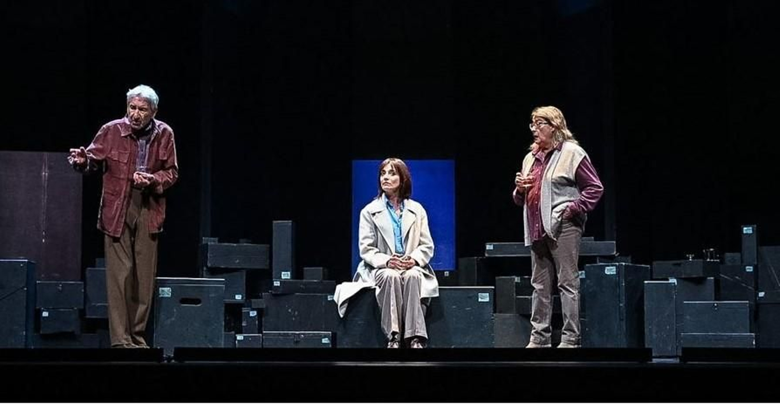 José Sacristán, Zaira Montes y Ana Marzoa en Roquetas de Mar.