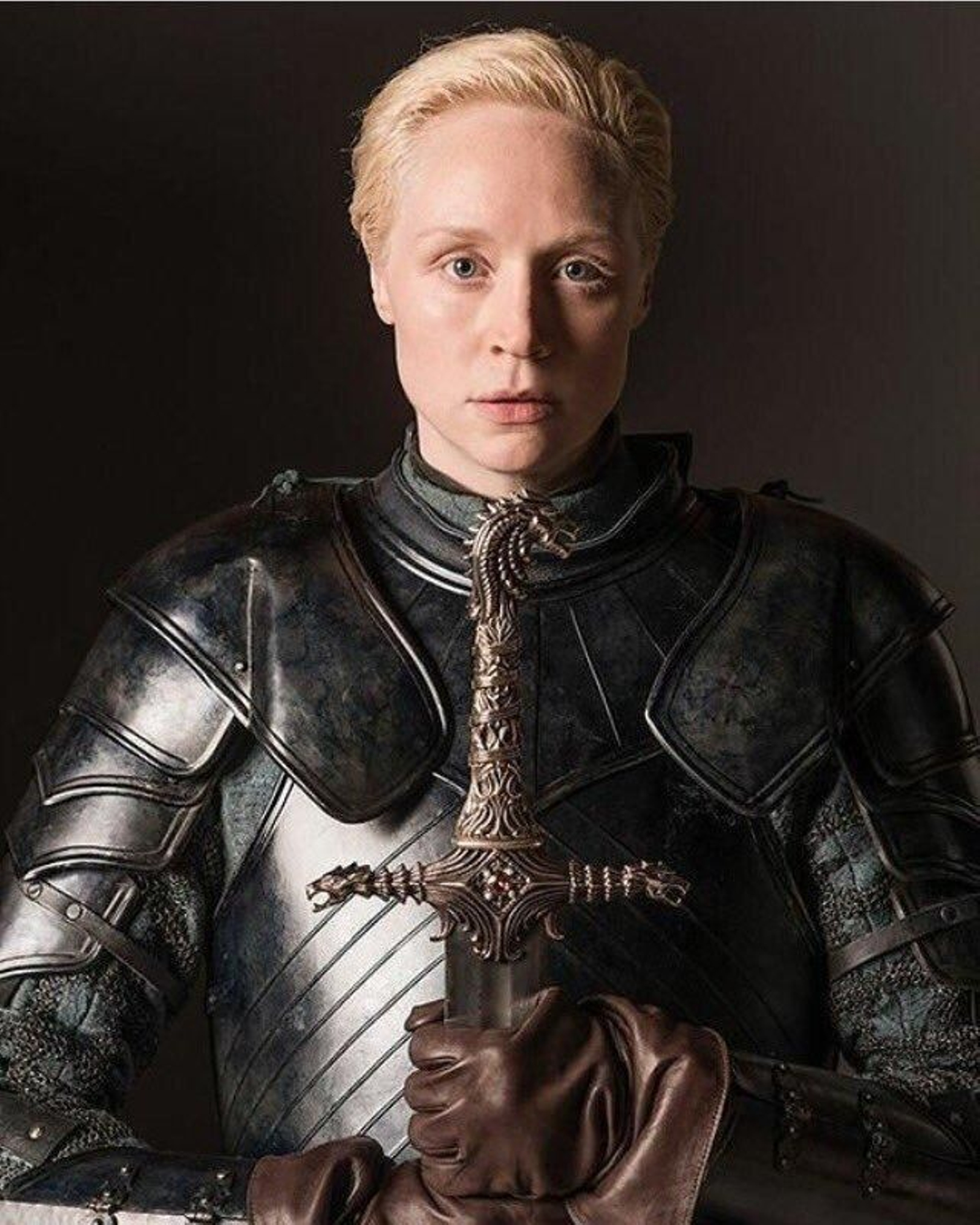 Christie como Brienne en 'Juego de Tronos'.