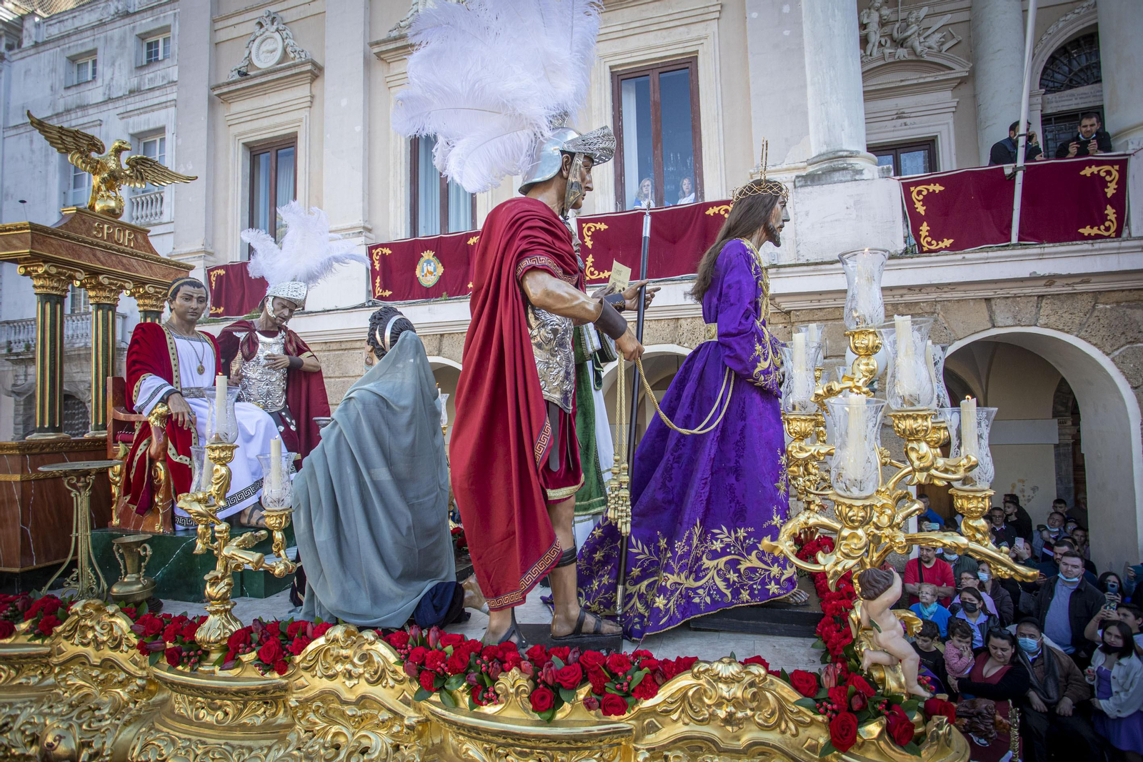 Las imágenes de la cofradía de Sentencia en la Semana Santa de Cádiz 2022